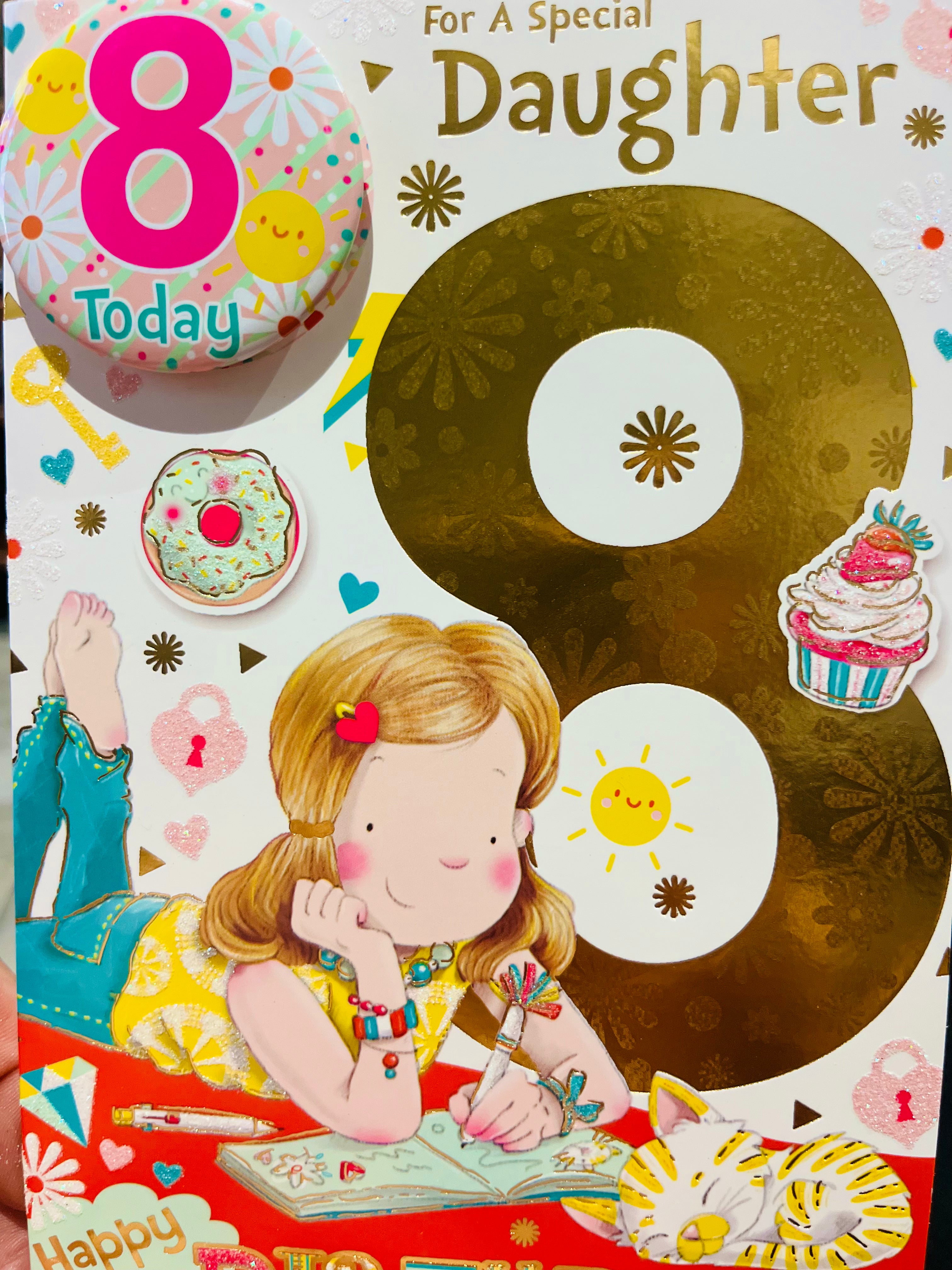 Daughter's 8th Birthday Card