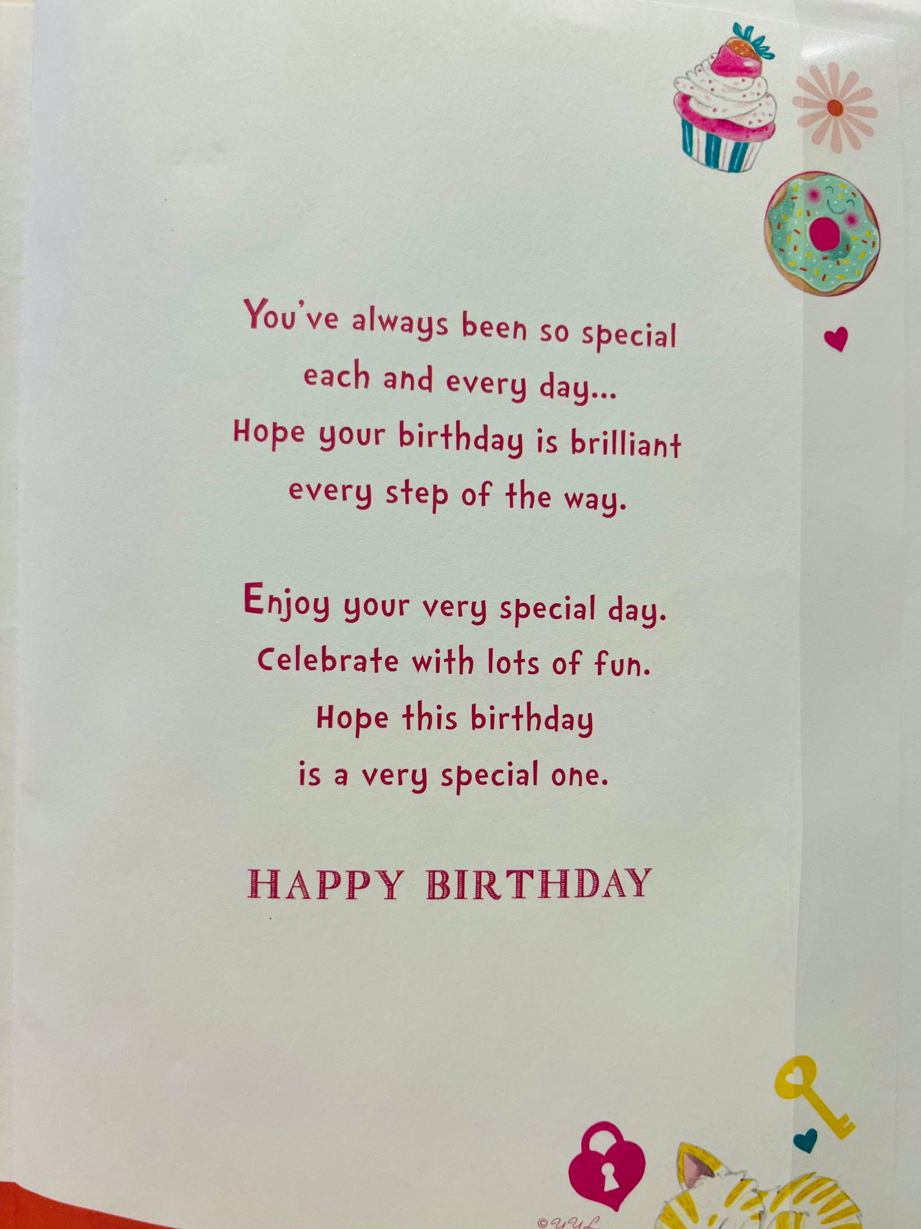 Daughter's 8th Birthday Card