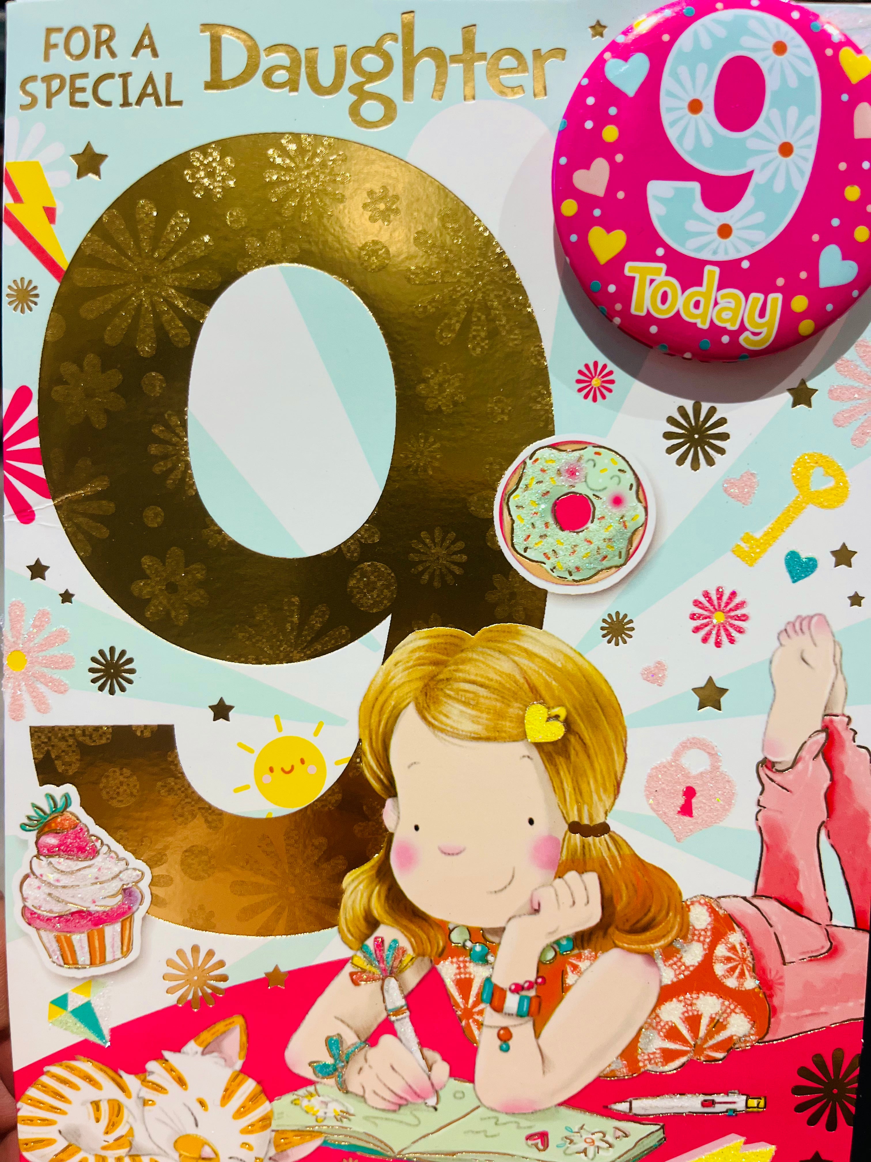 Daughter's 9th Birthday Card