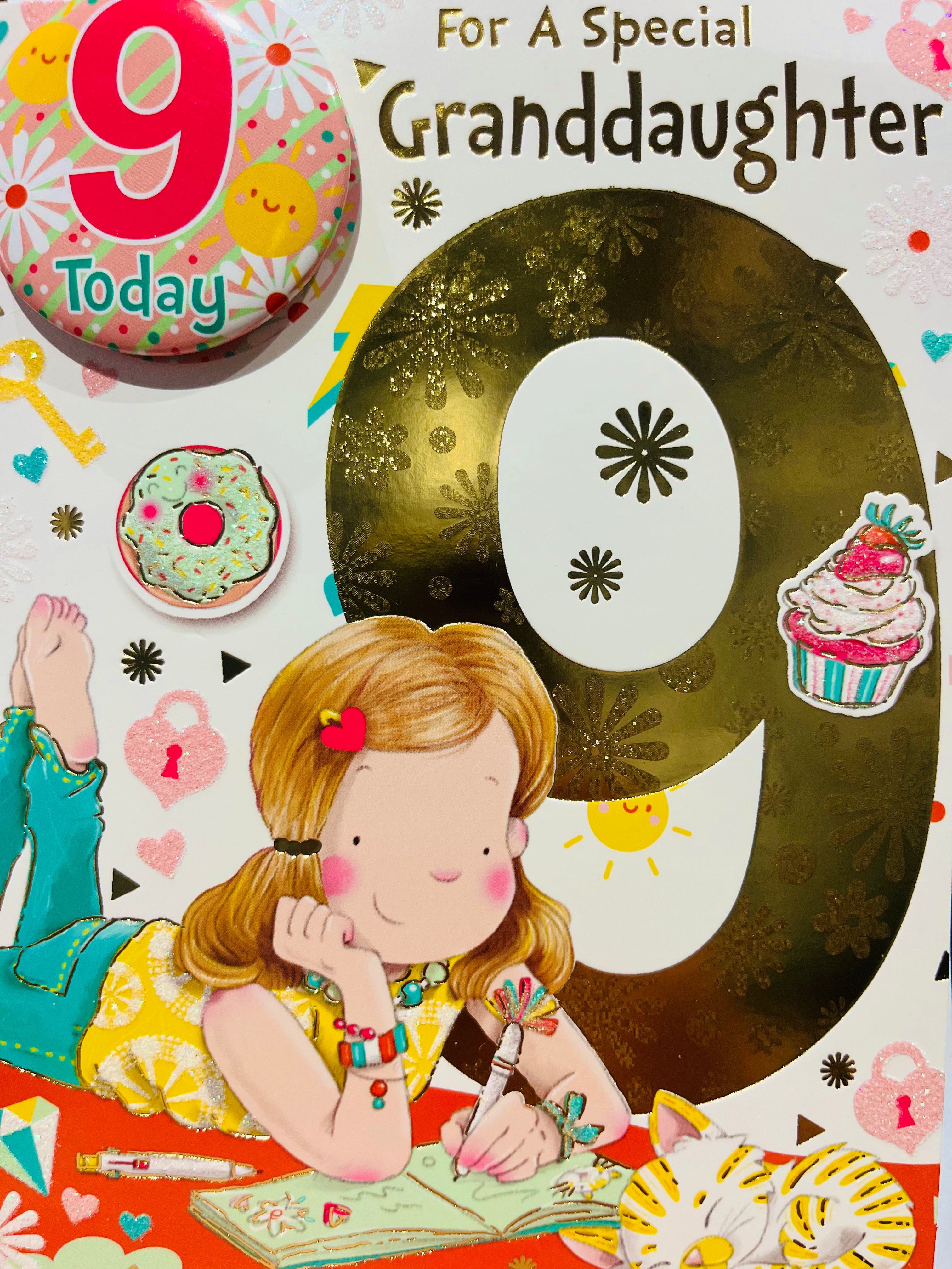 Granddaughter's 9th Birthday Card