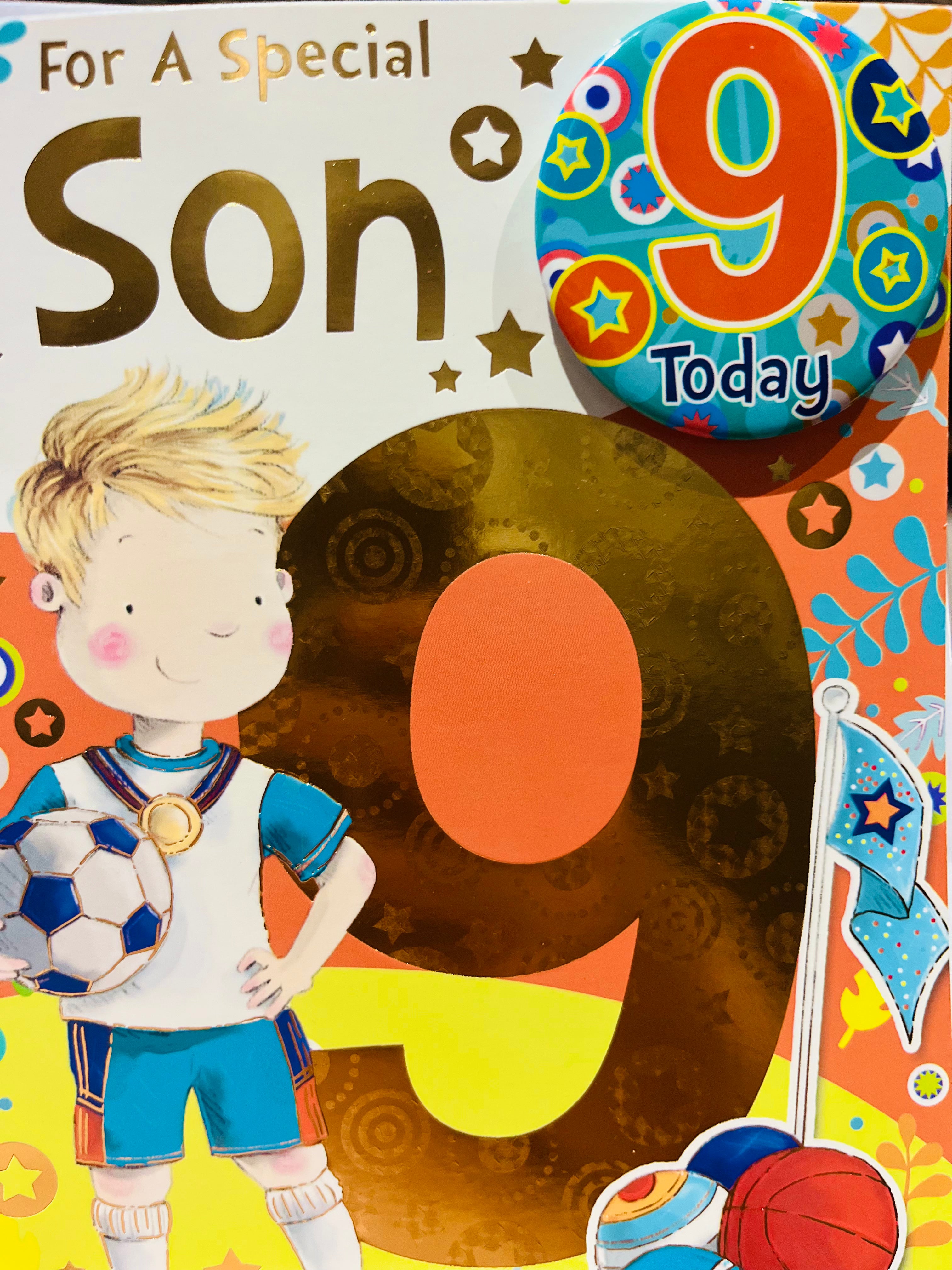 Son's 9th Birthday Card