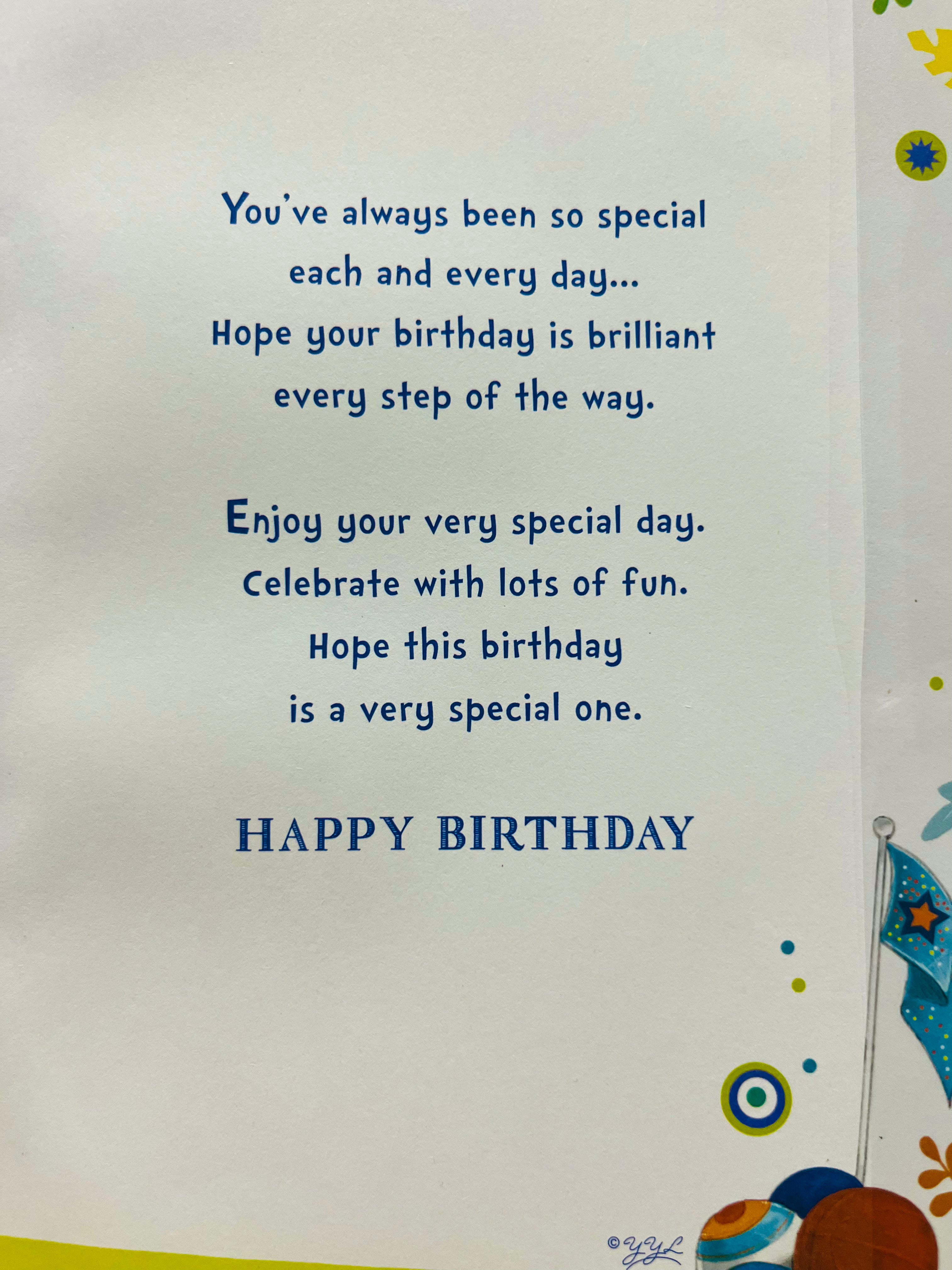 Son's 9th Birthday Card