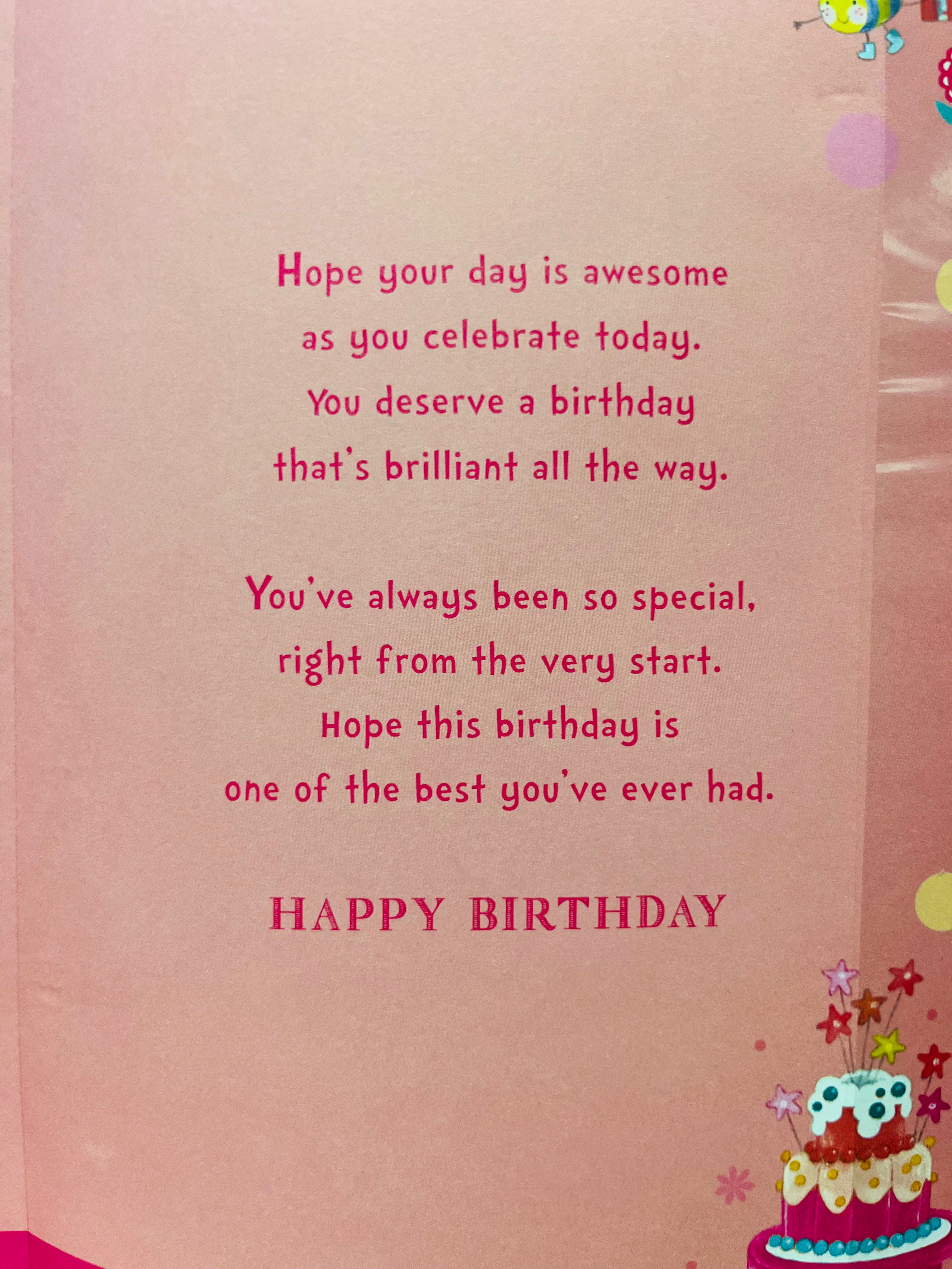 Granddaughter's 10th Birthday Card
