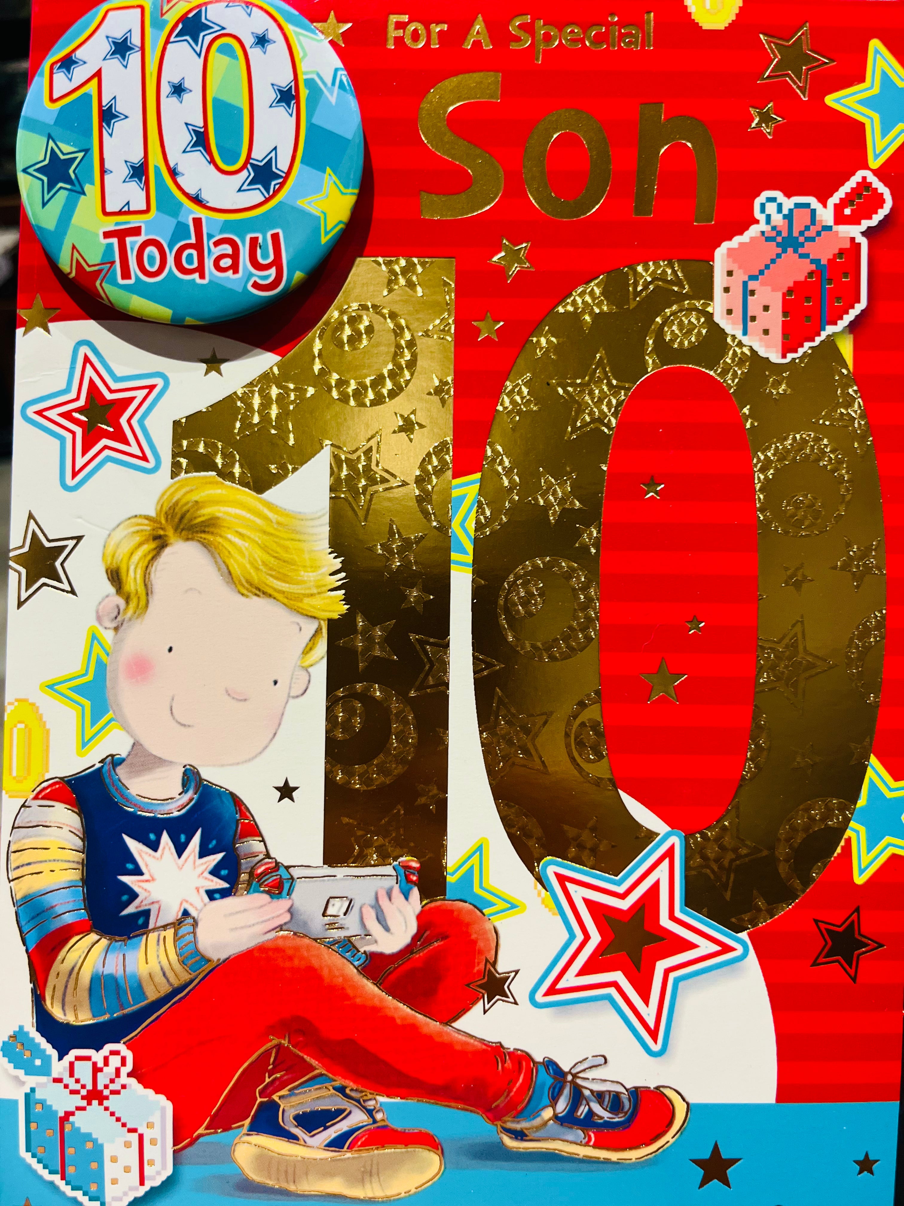 Son's 10th Birthday Card