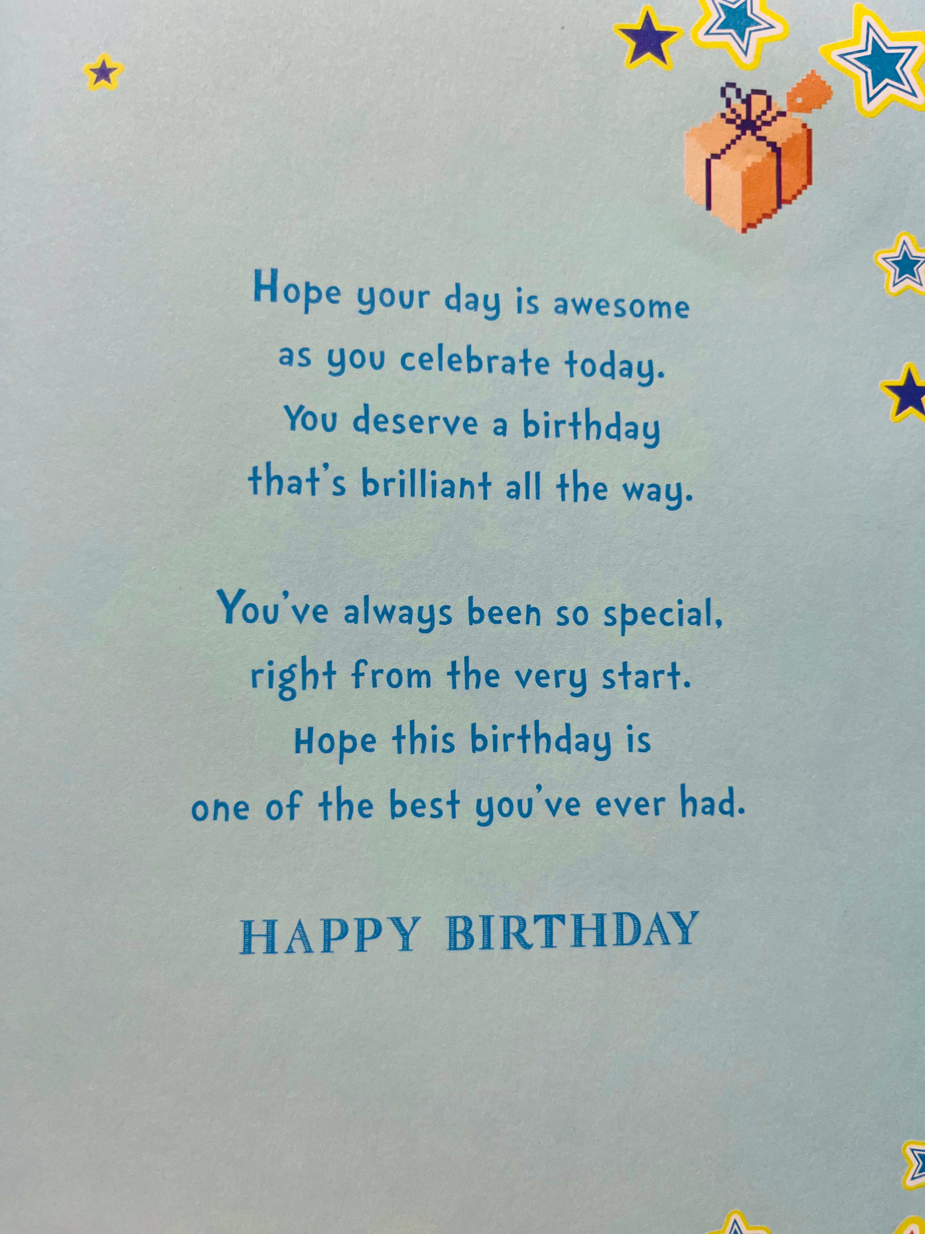 Grandson's 10th Birthday Card