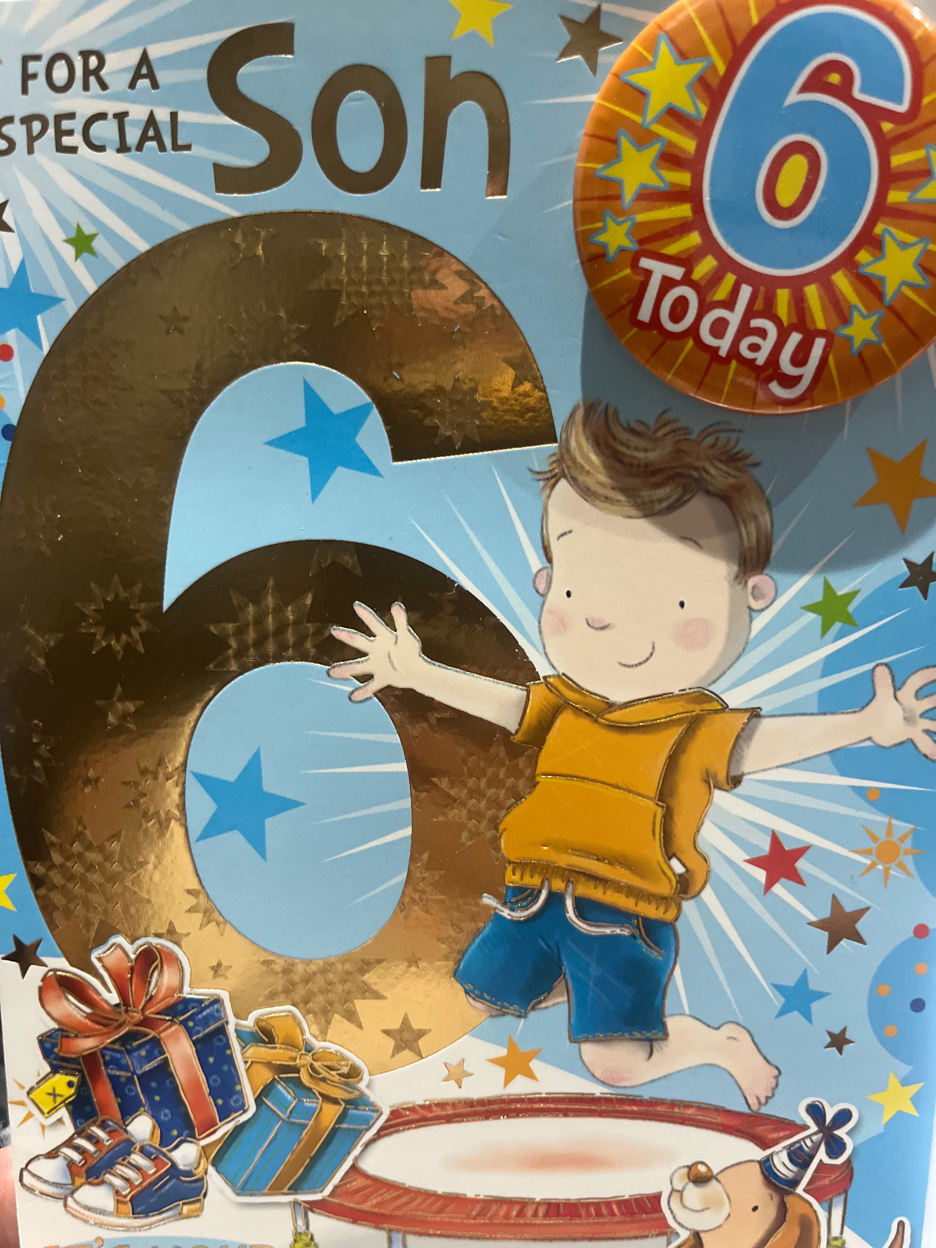 Son's 6th Birthday Card