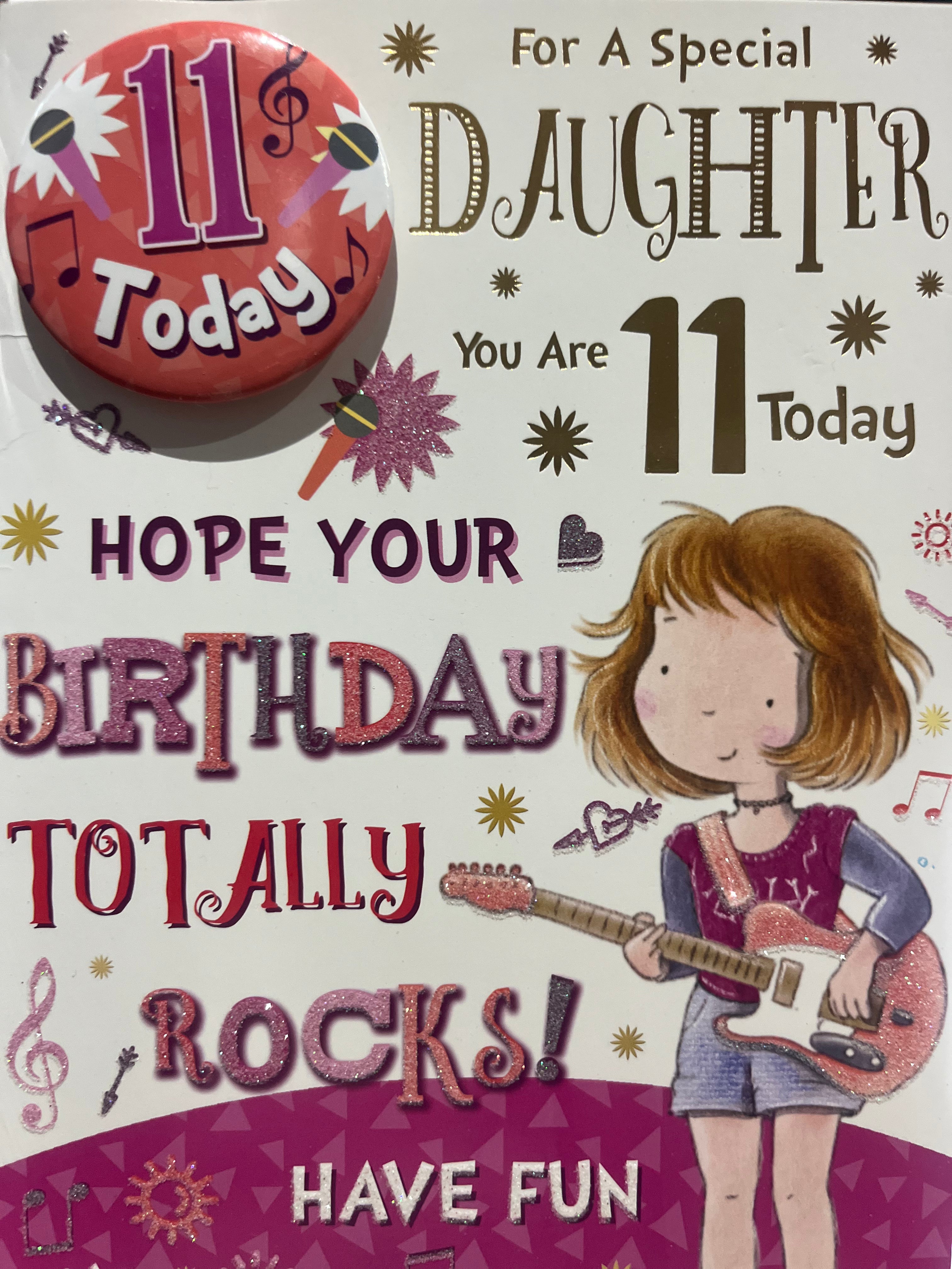 Daughter's 11th Birthday Card
