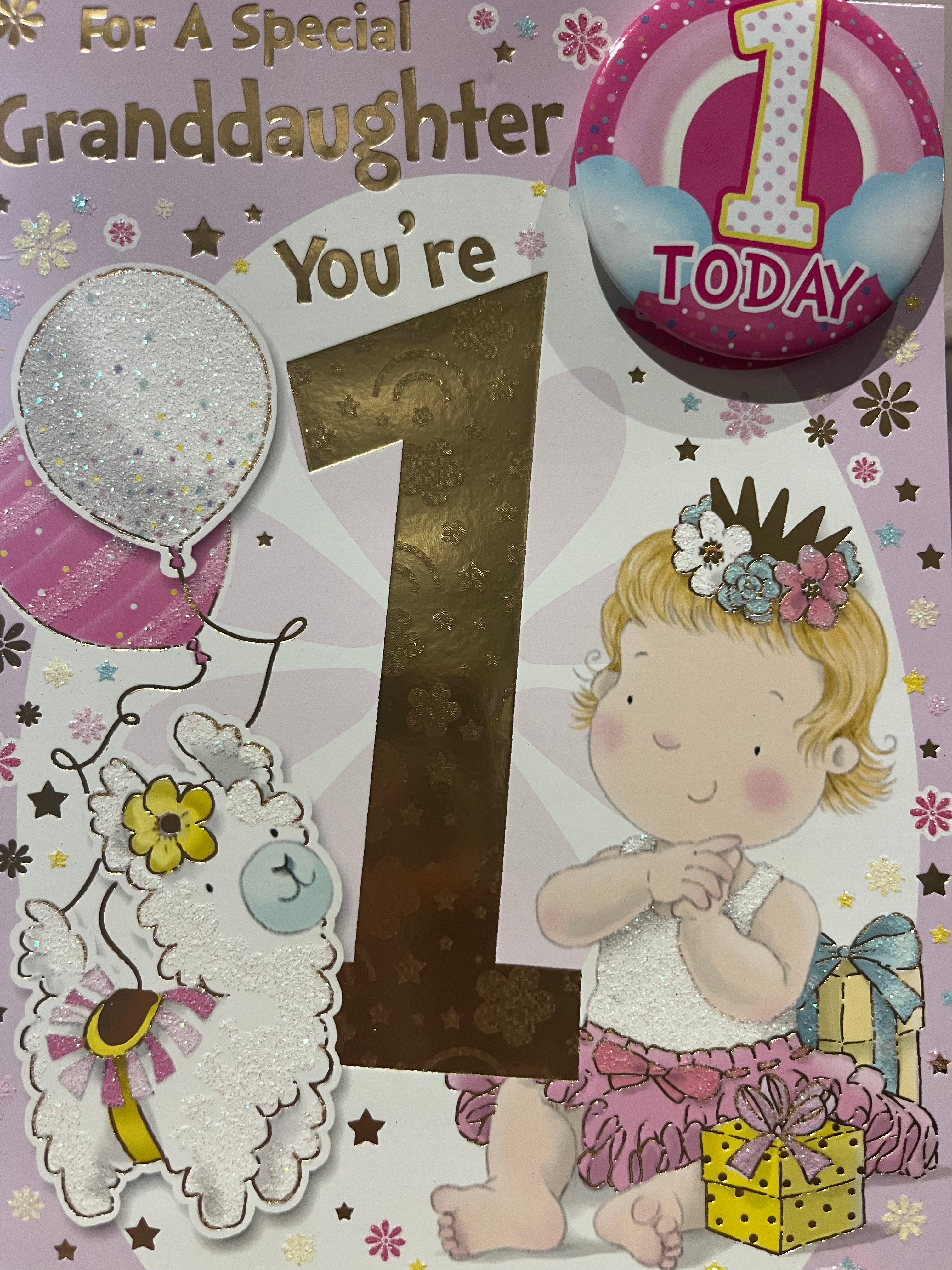 Granddaughter's 1st Birthday Card