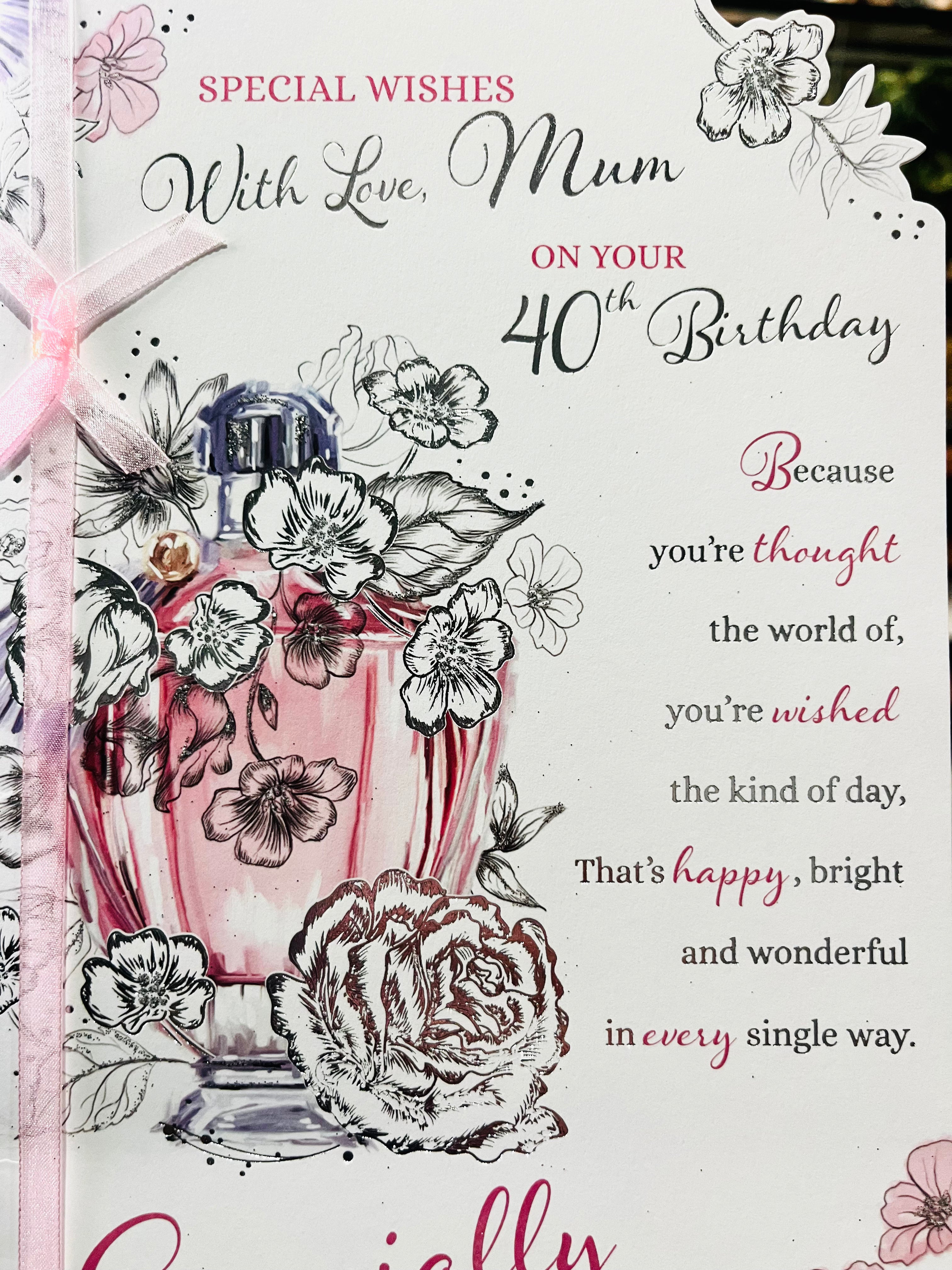 Mum's 40th Birthday Card
