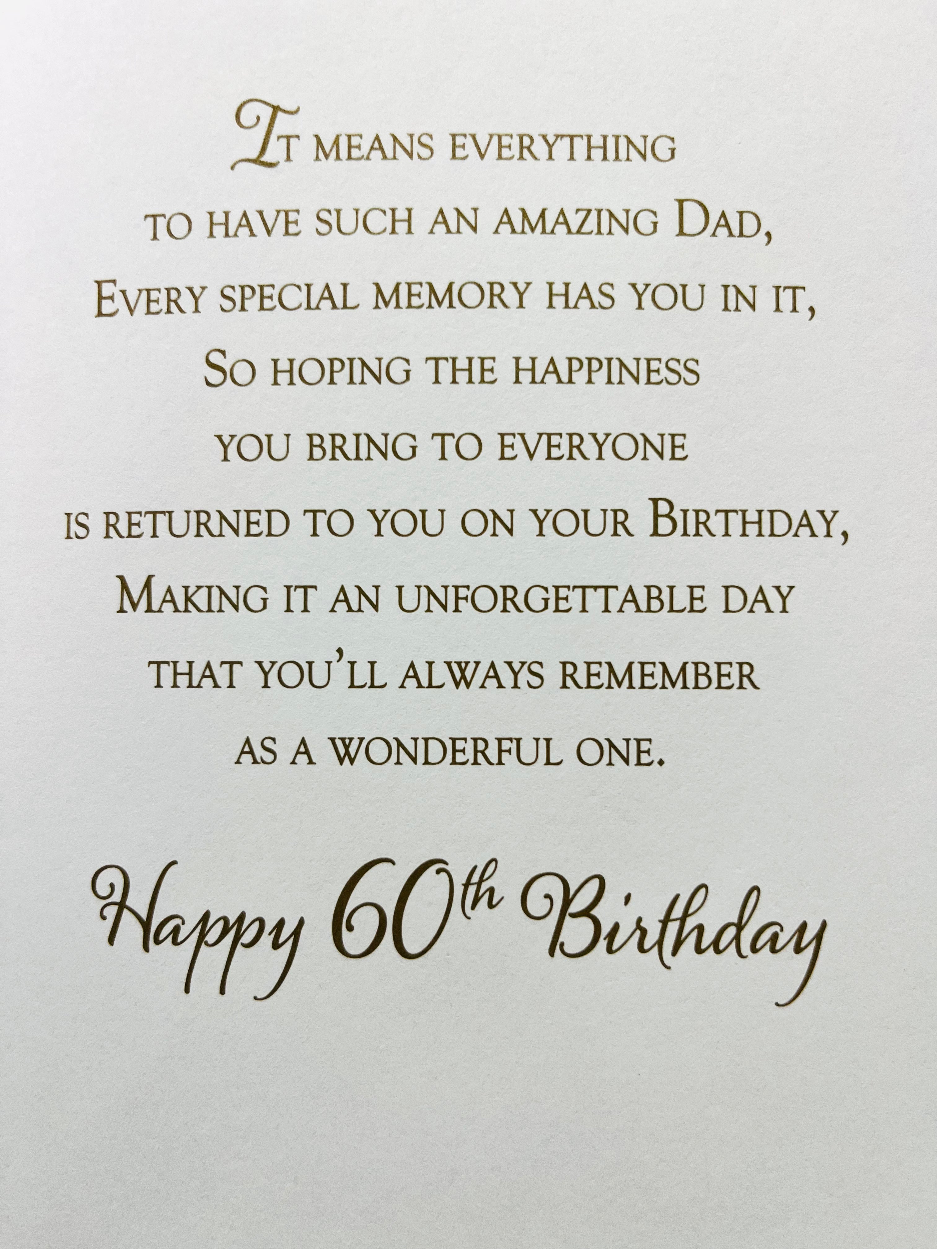 Dad's 60th Birthday Card