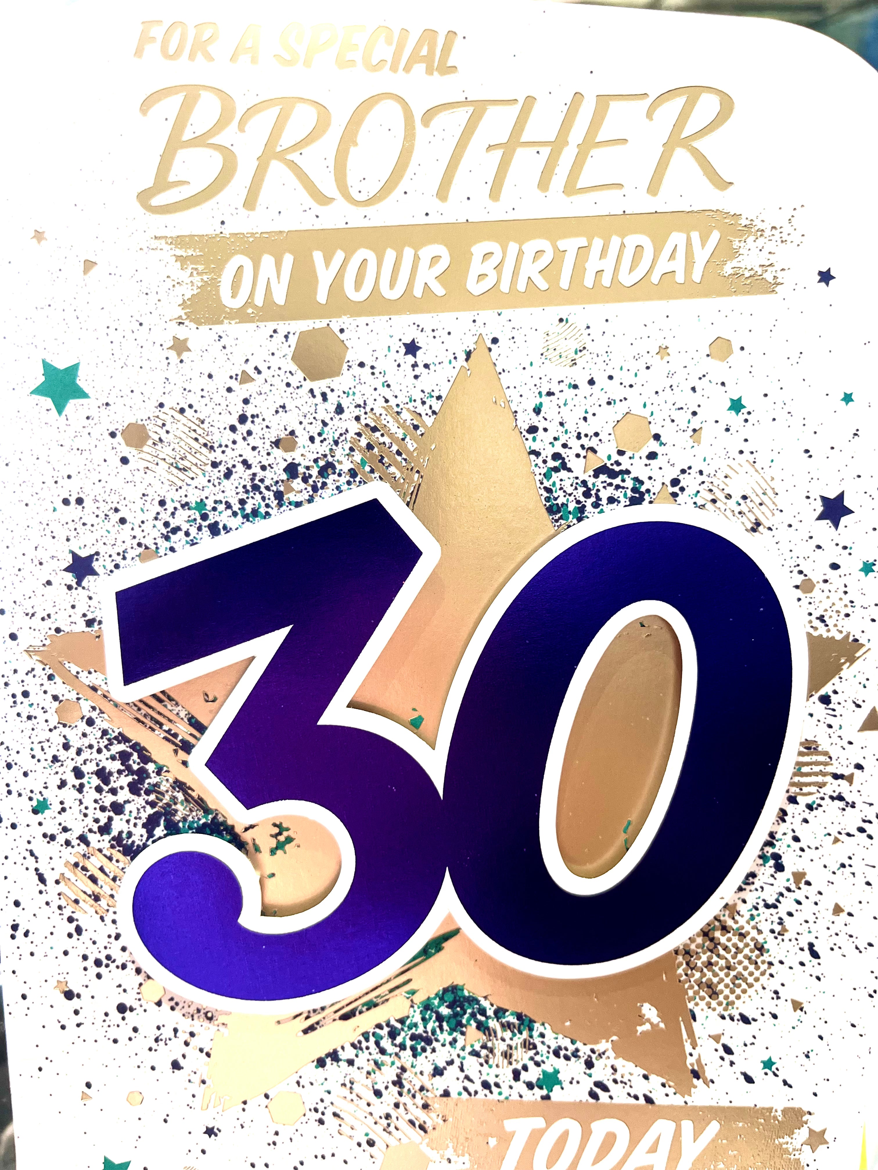 Brother's 30th Birthday Card