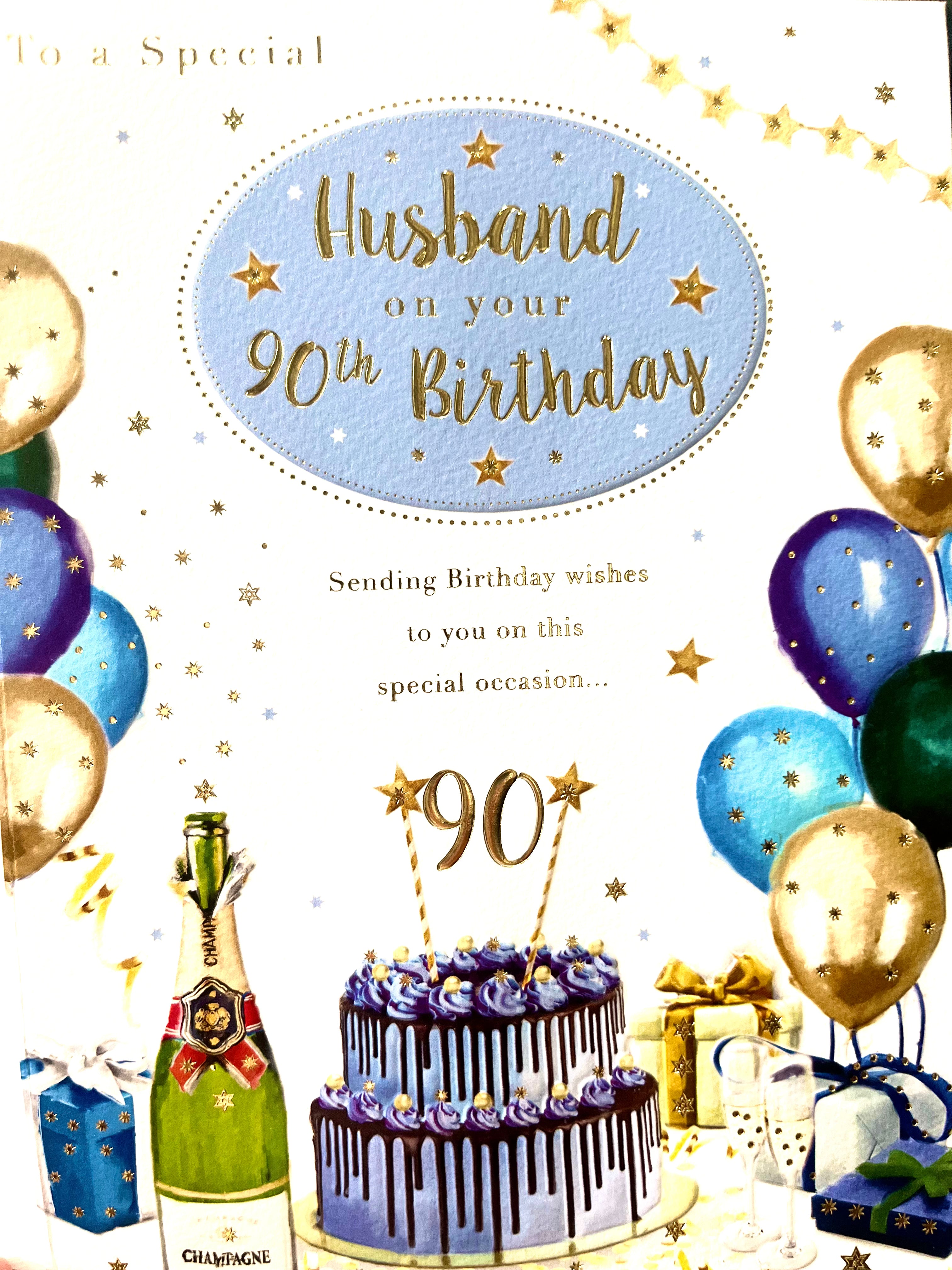 Husband's 90th Birthday Card