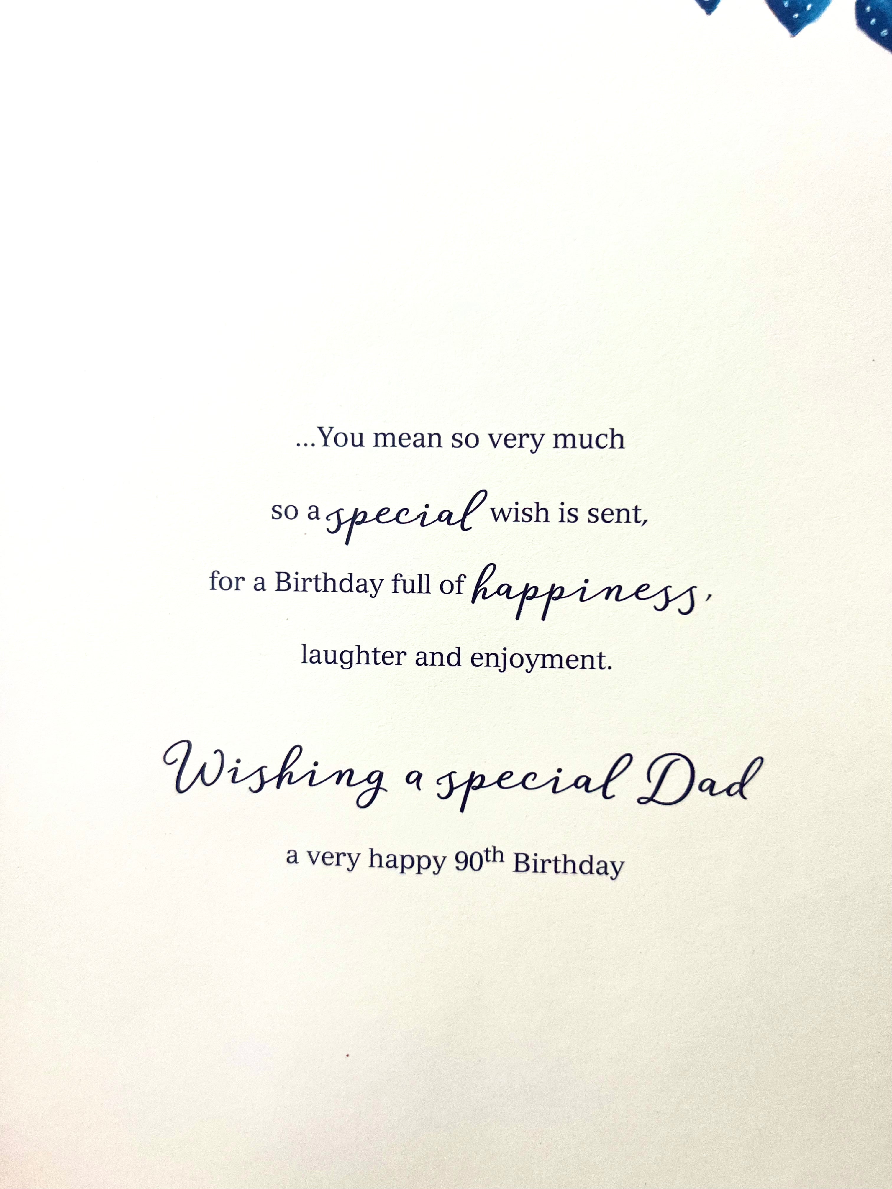 Dad's 90th Birthday Card