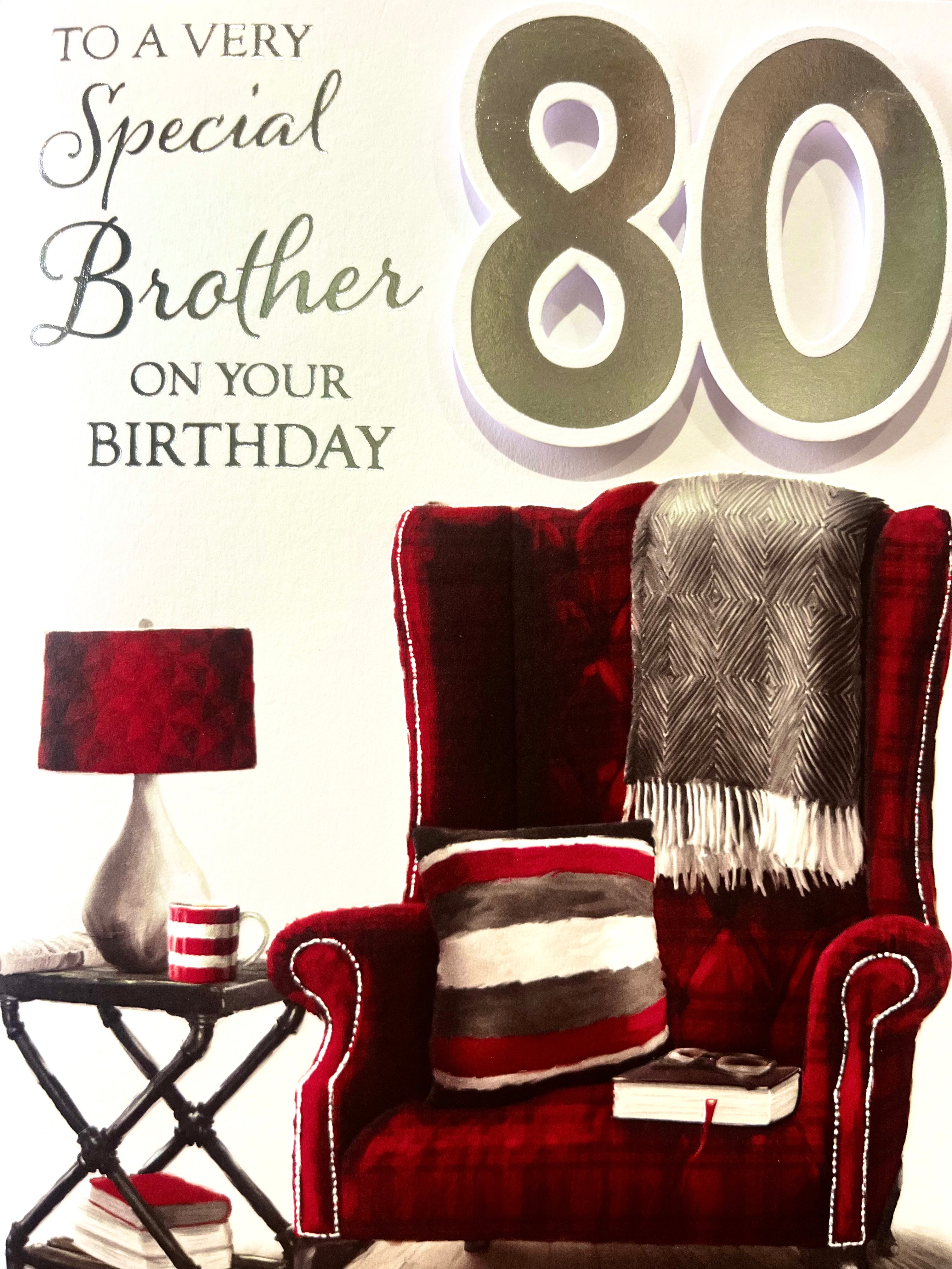 Brother's 80th Birthday Card