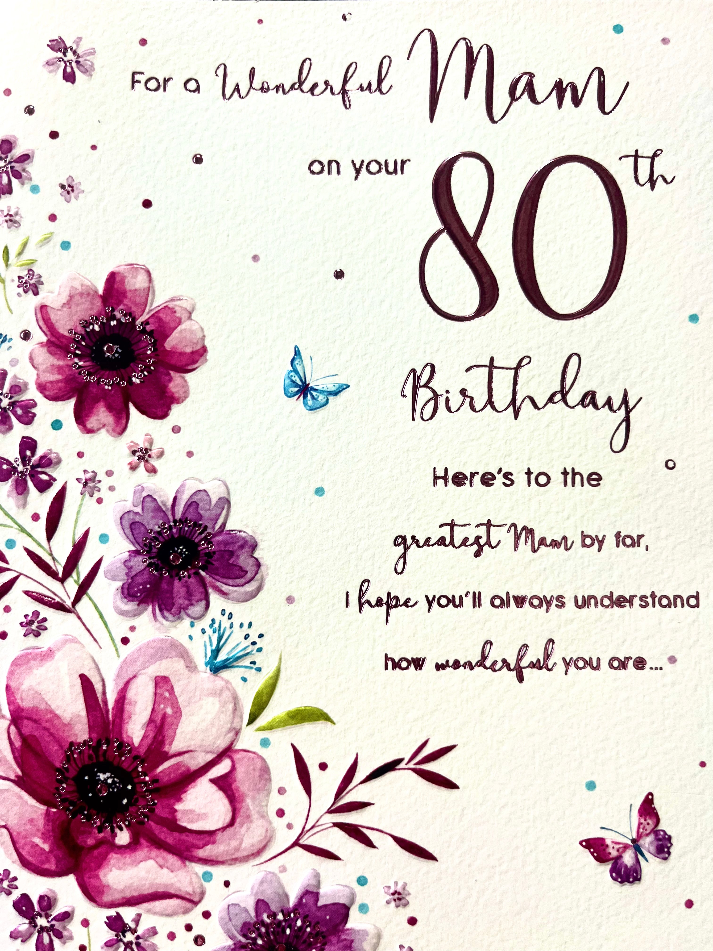 Mam's 80th Birthday Card