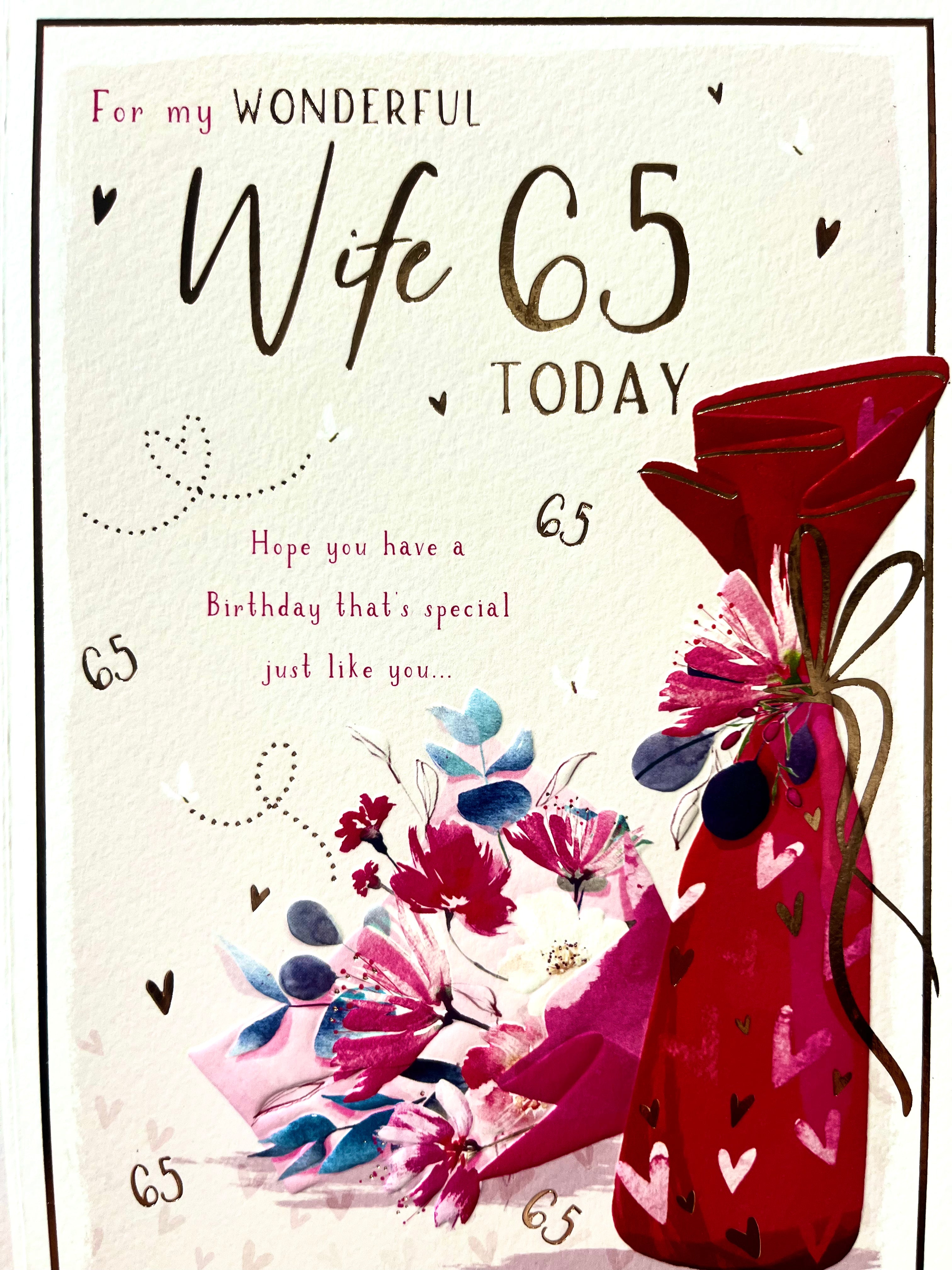 Wife's 65th Birthday Card