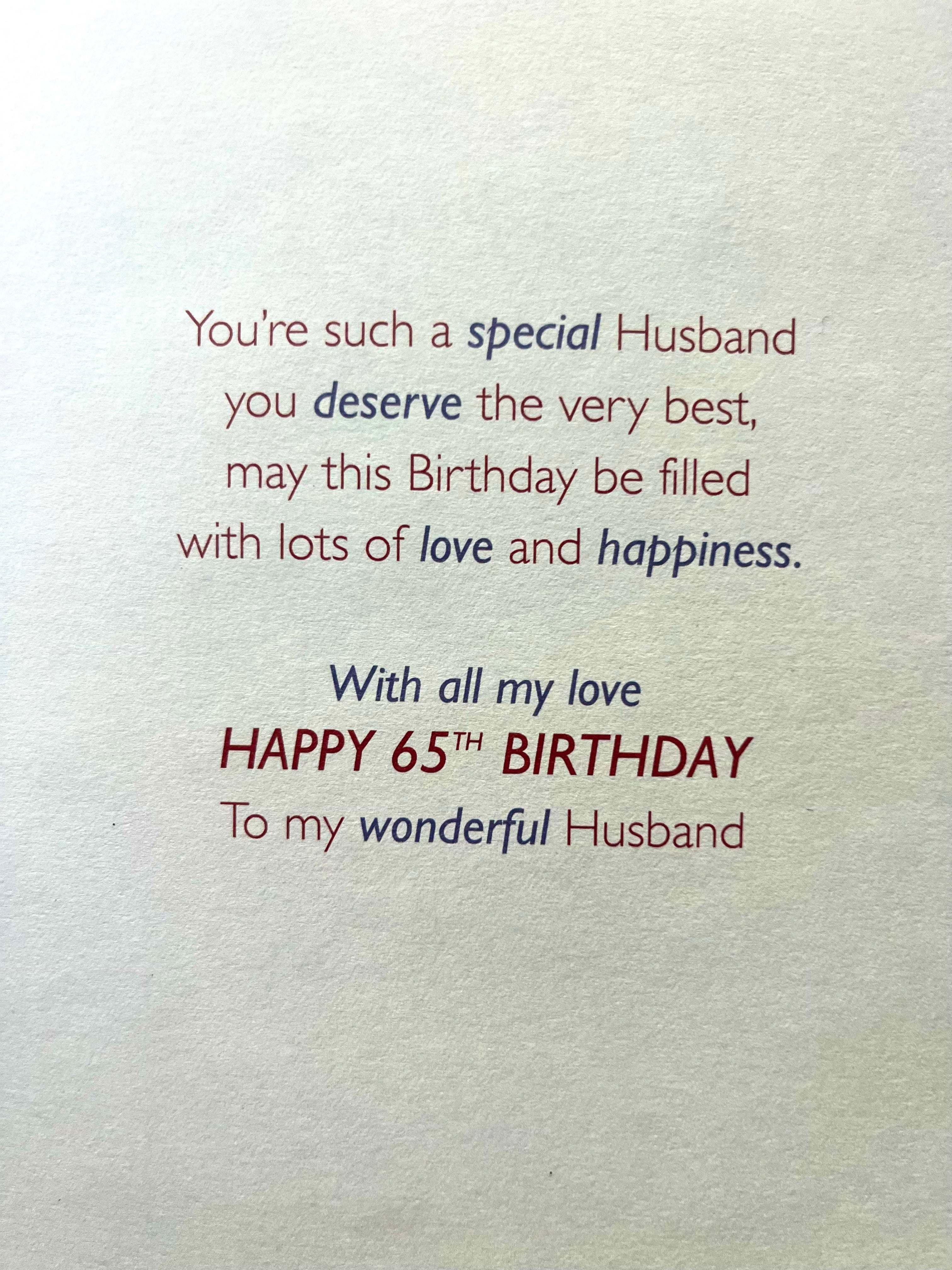 Husband's 65th Birthday Card