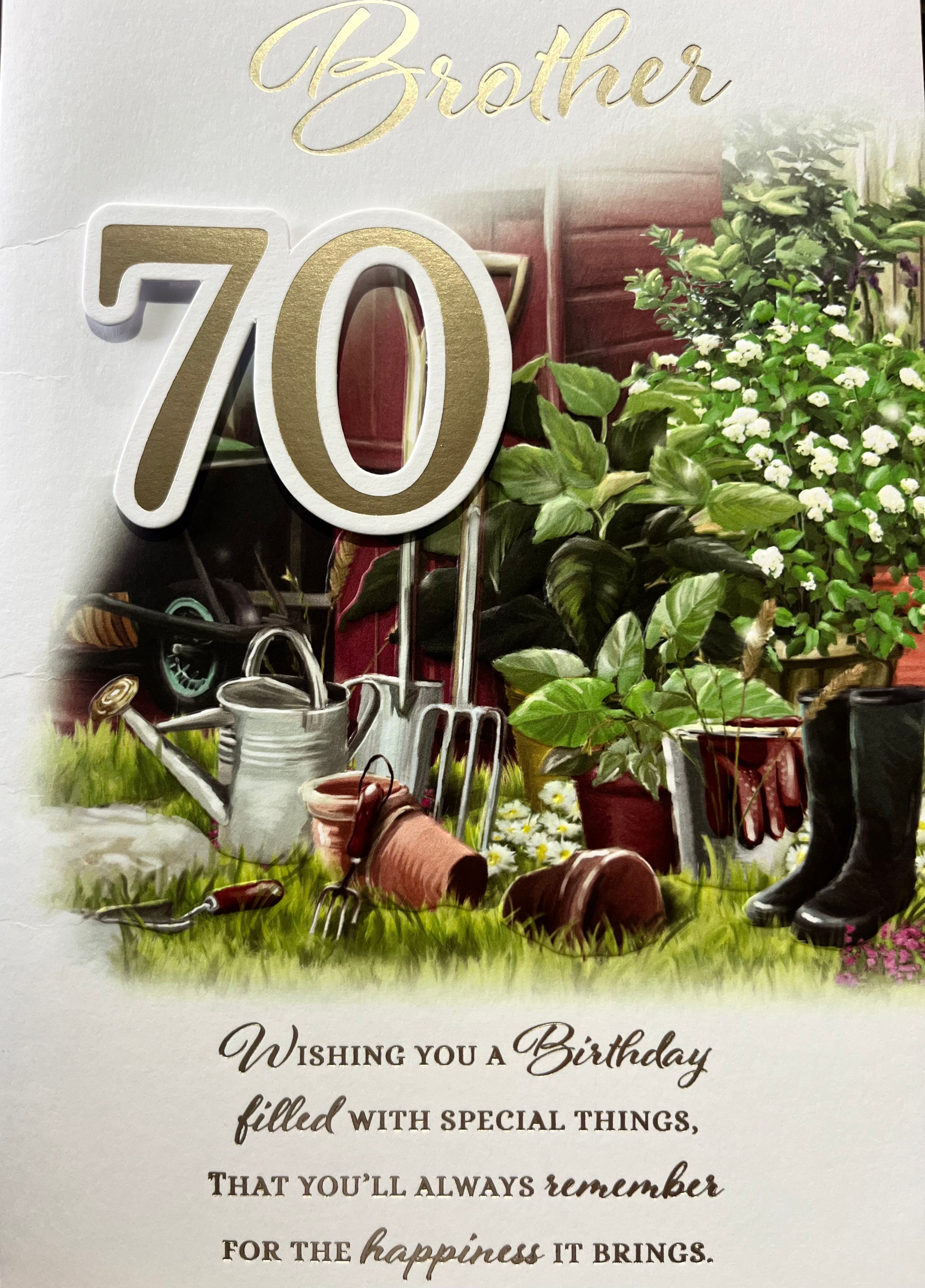 Brother's 70th Birthday Card