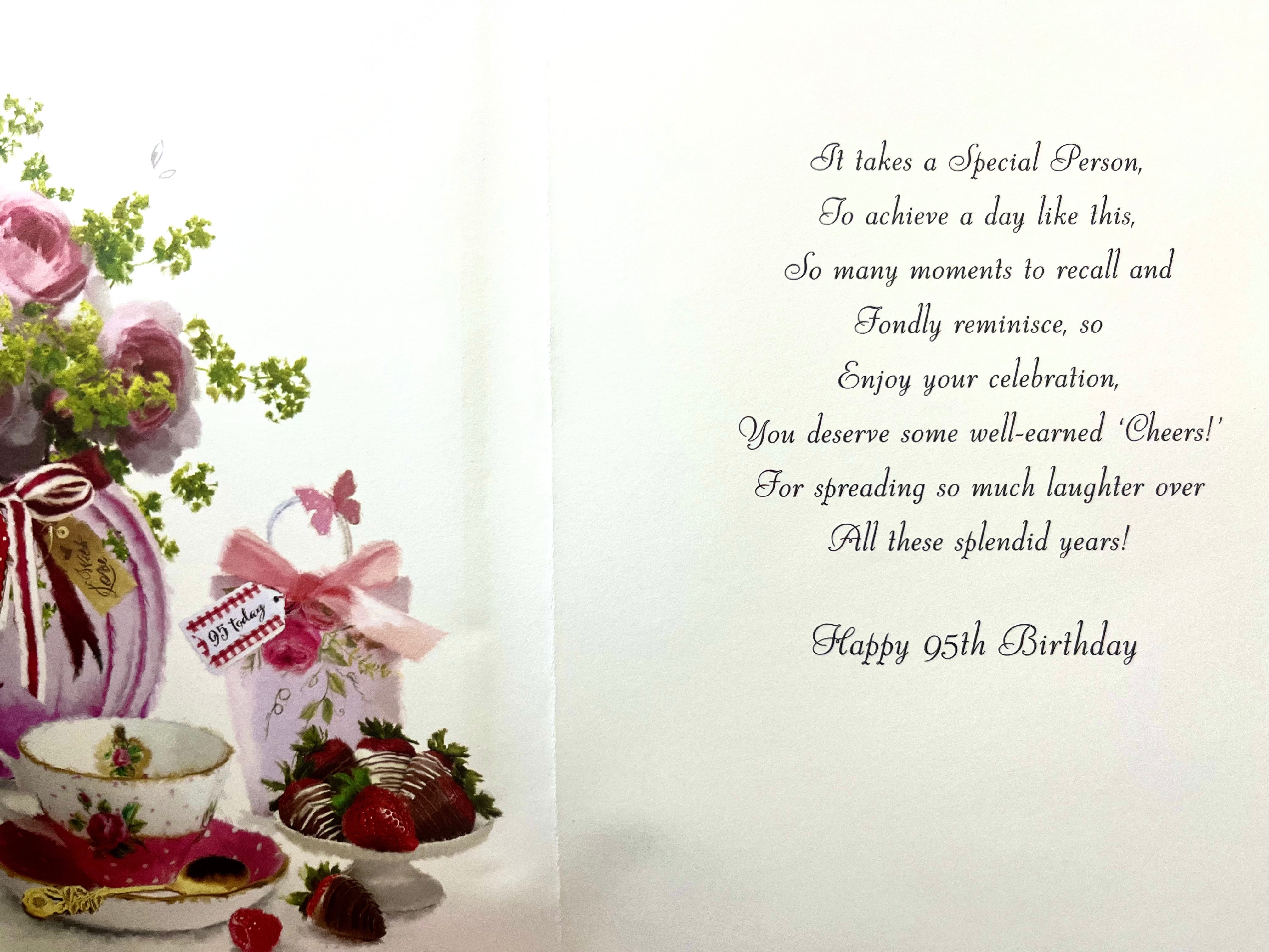Female 95th Birthday Card