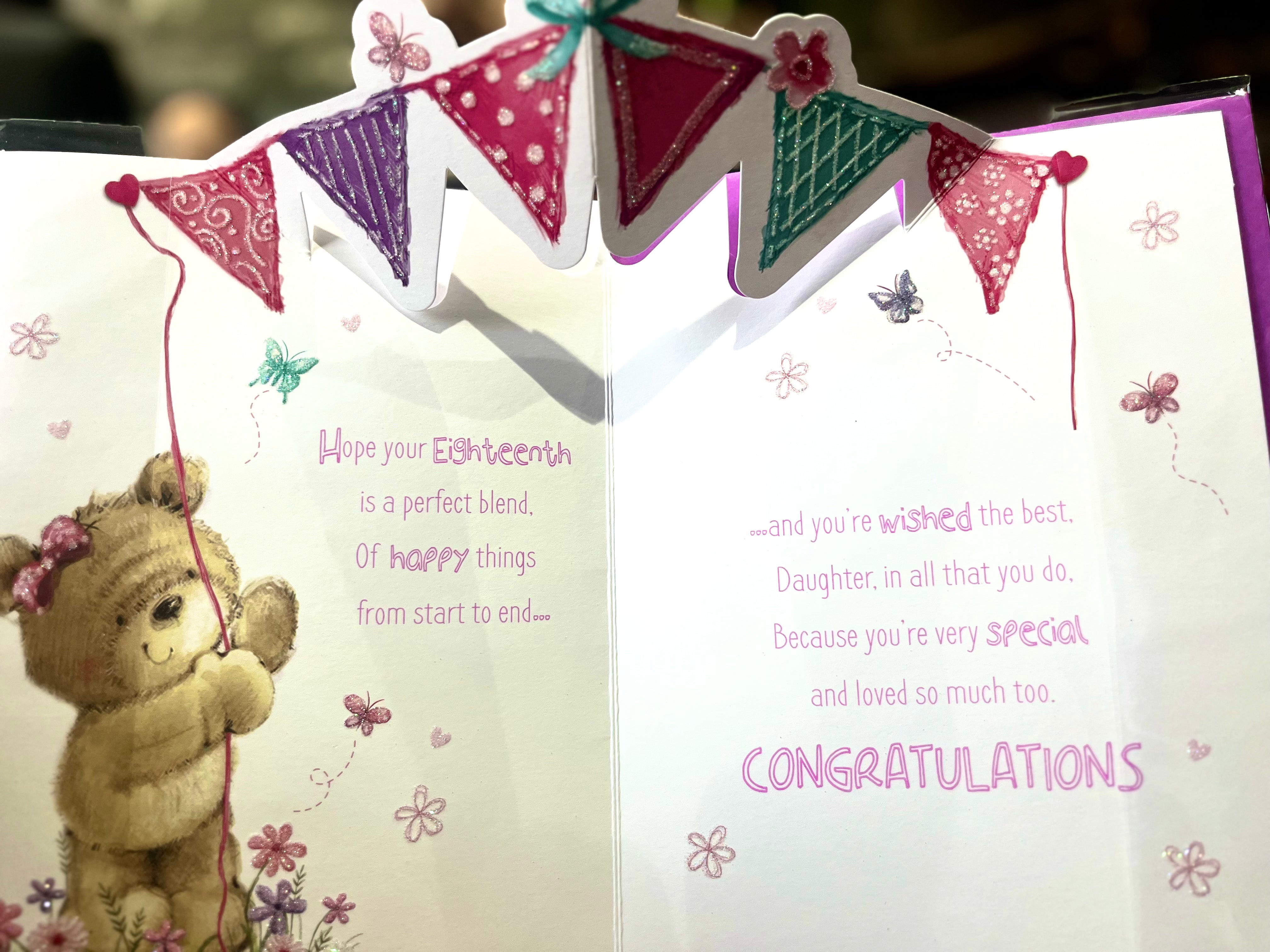 Daughter's 18th Birthday Card