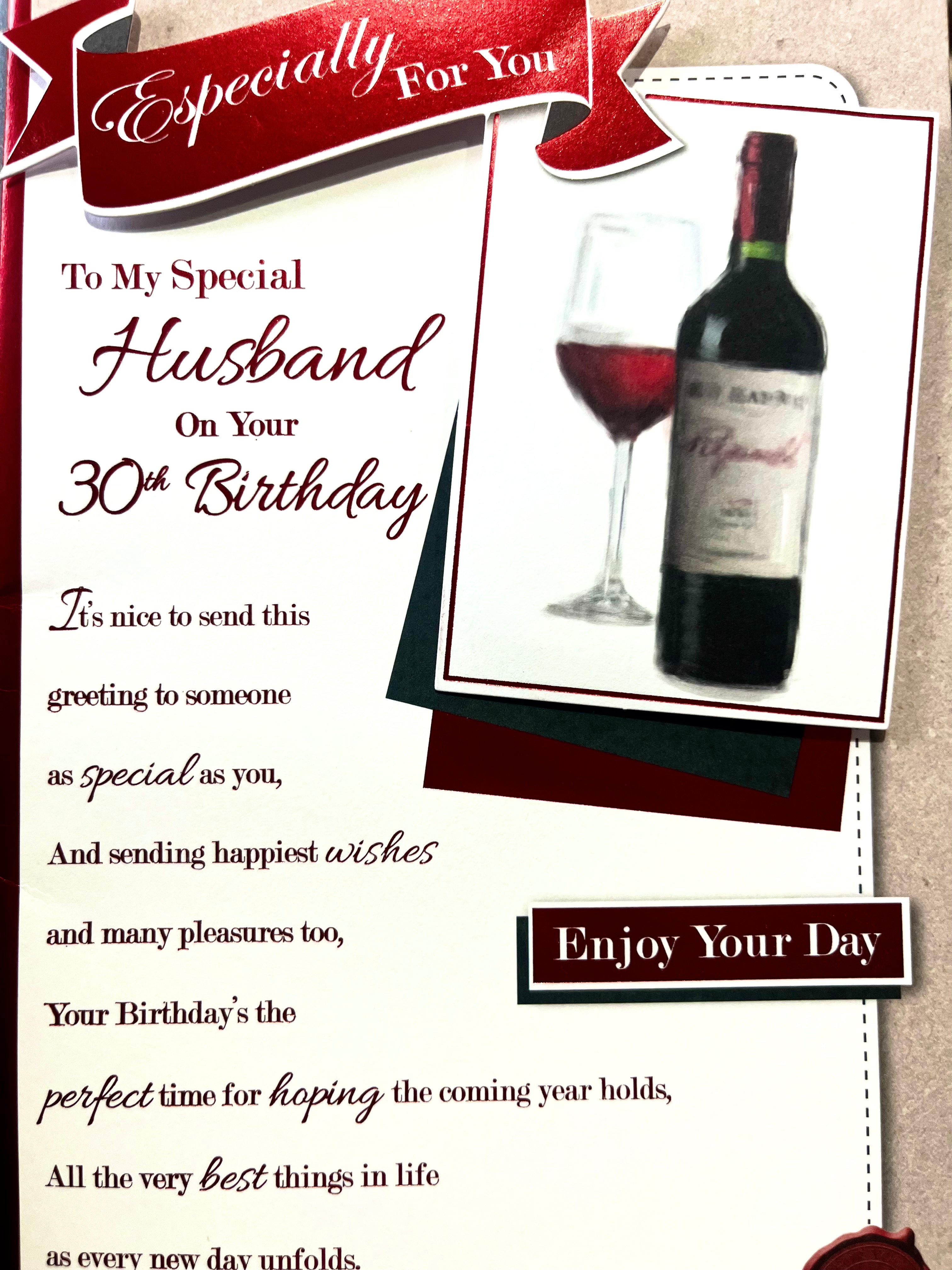Husband's 30th Birthday Card