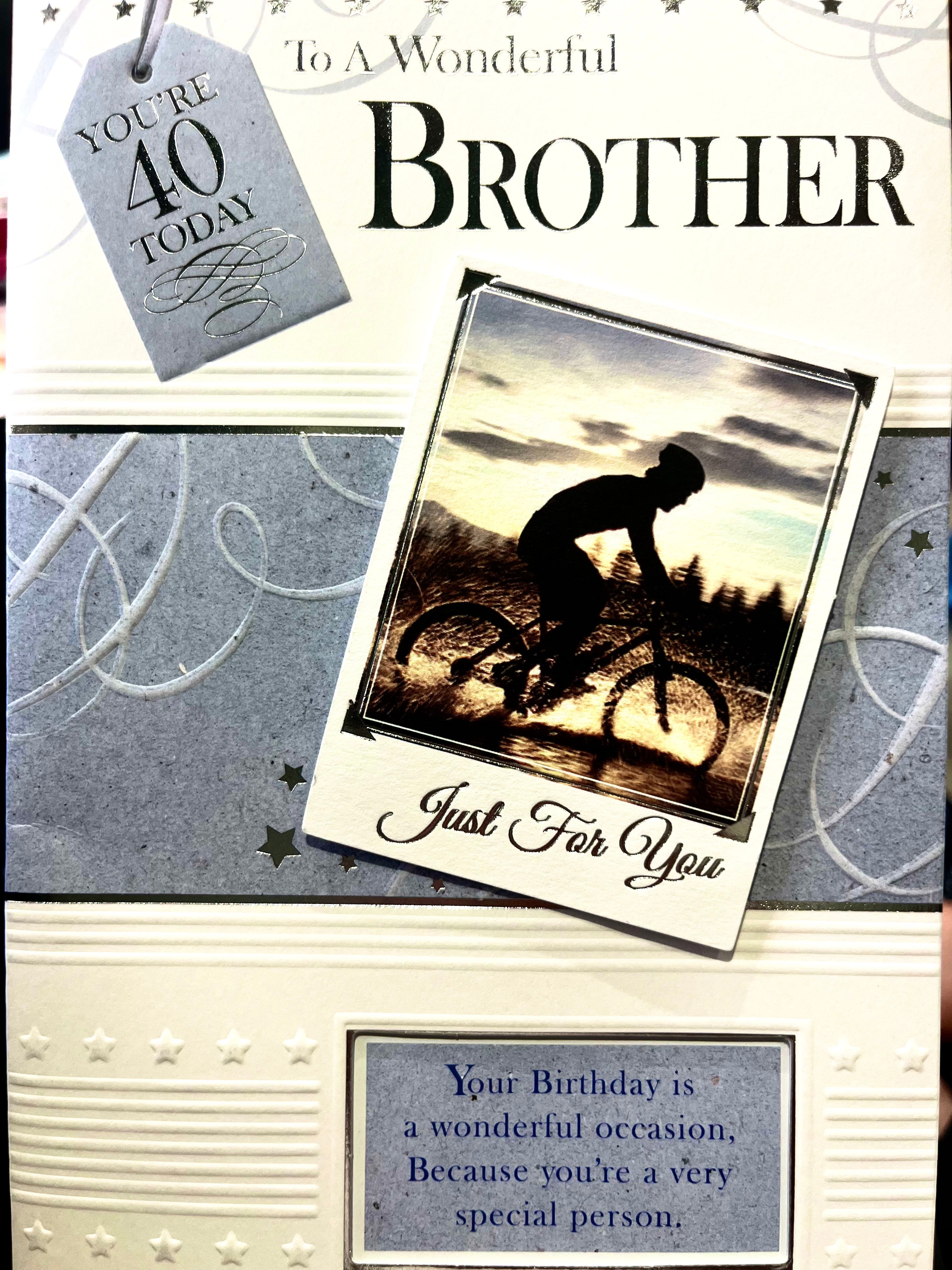 Brother's 40th Birthday Card