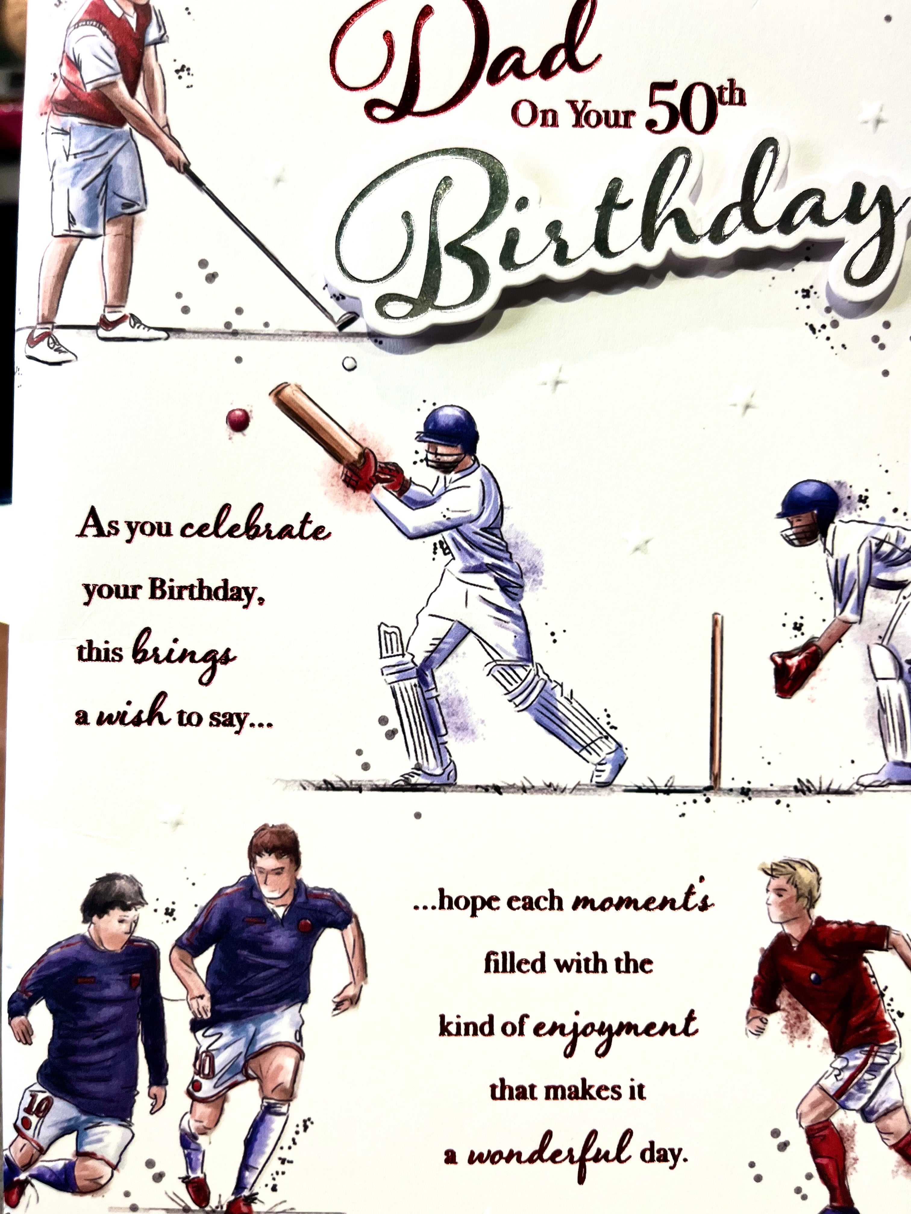 Dad's 50th Birthday Card