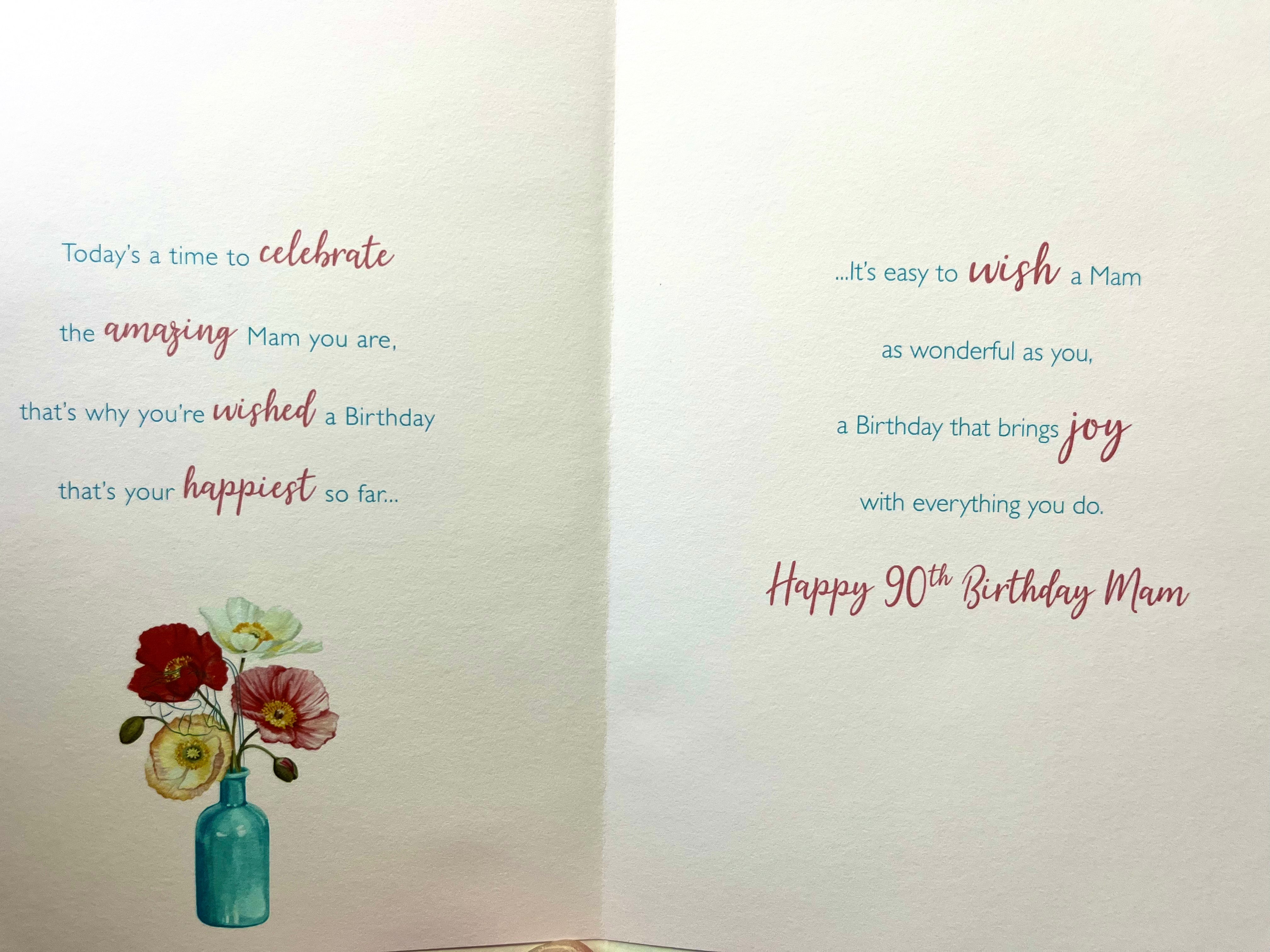 Mam's 90th Birthday Card