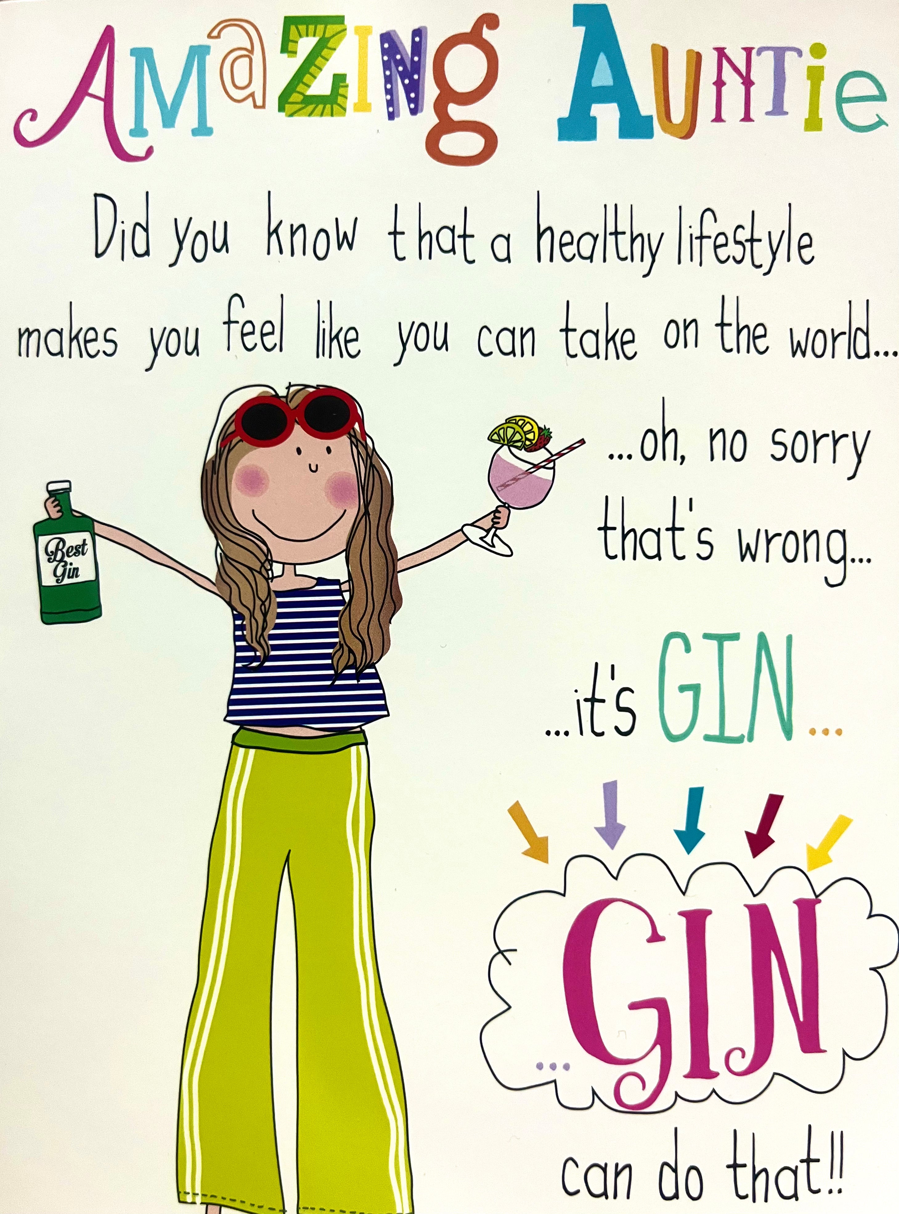 Auntie Birthday Card : Amazing Auntie