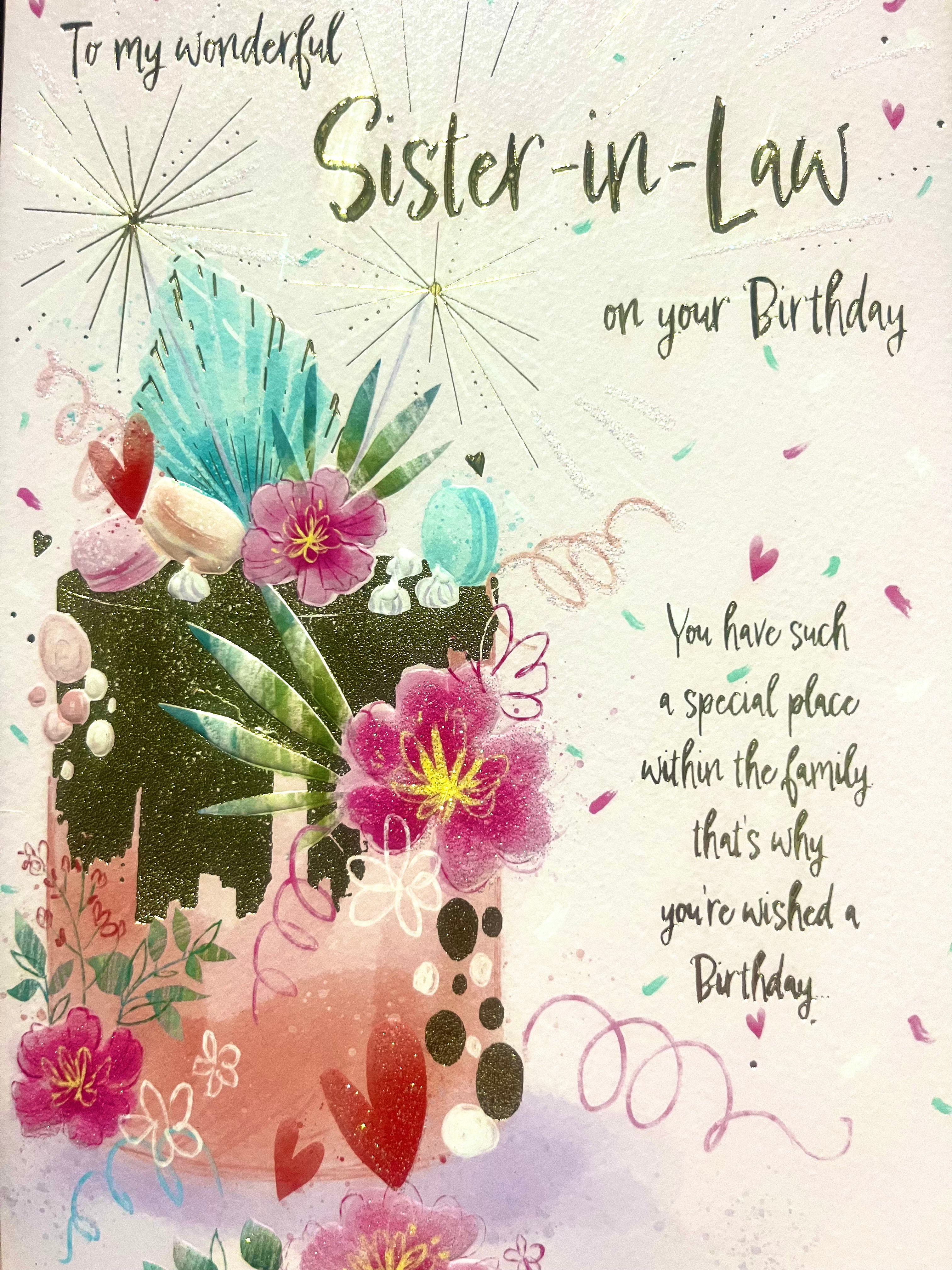 Sister in Law Birthday Card