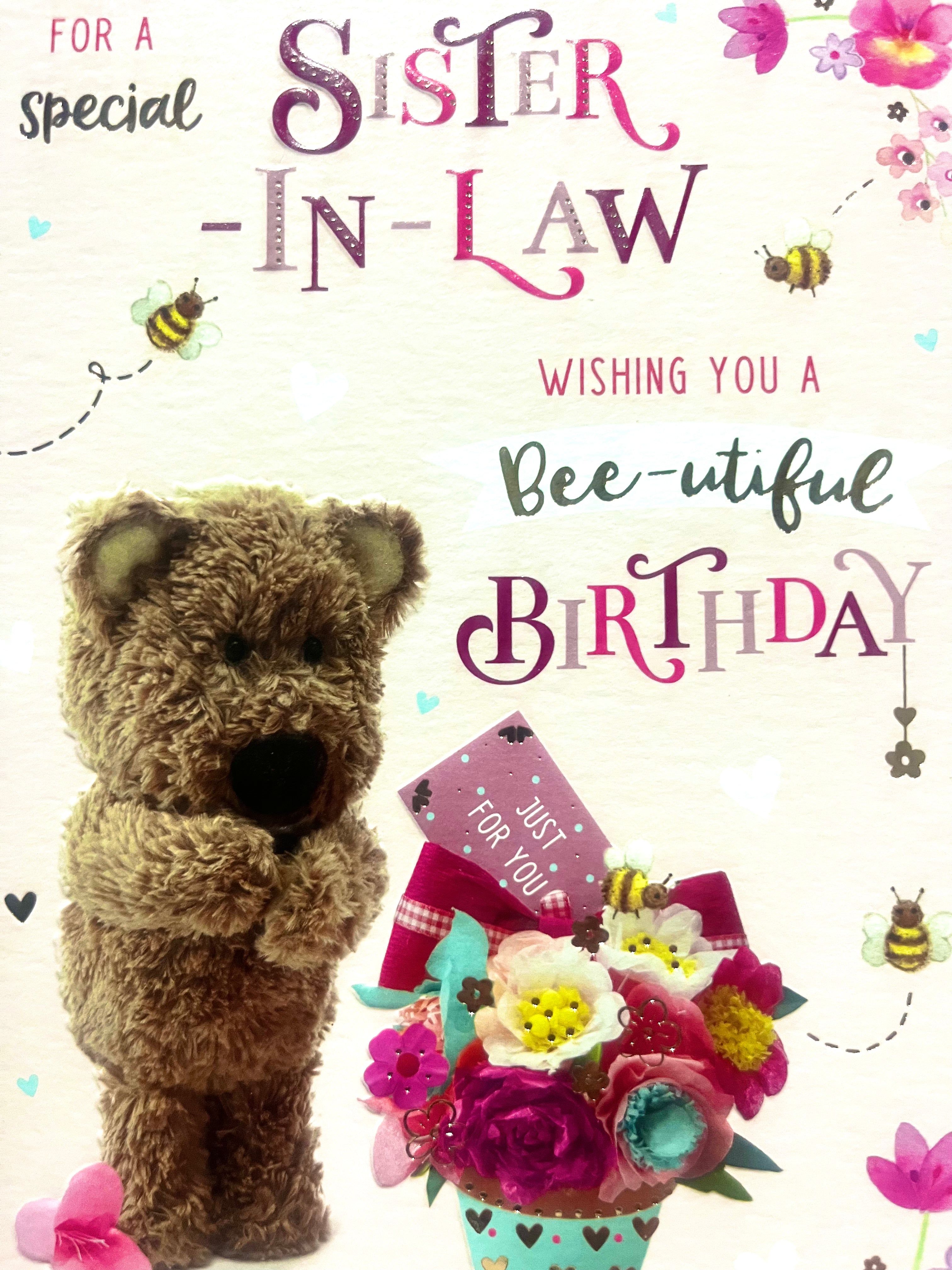 Sister in Law Birthday Card : For a special Sister-in-Law