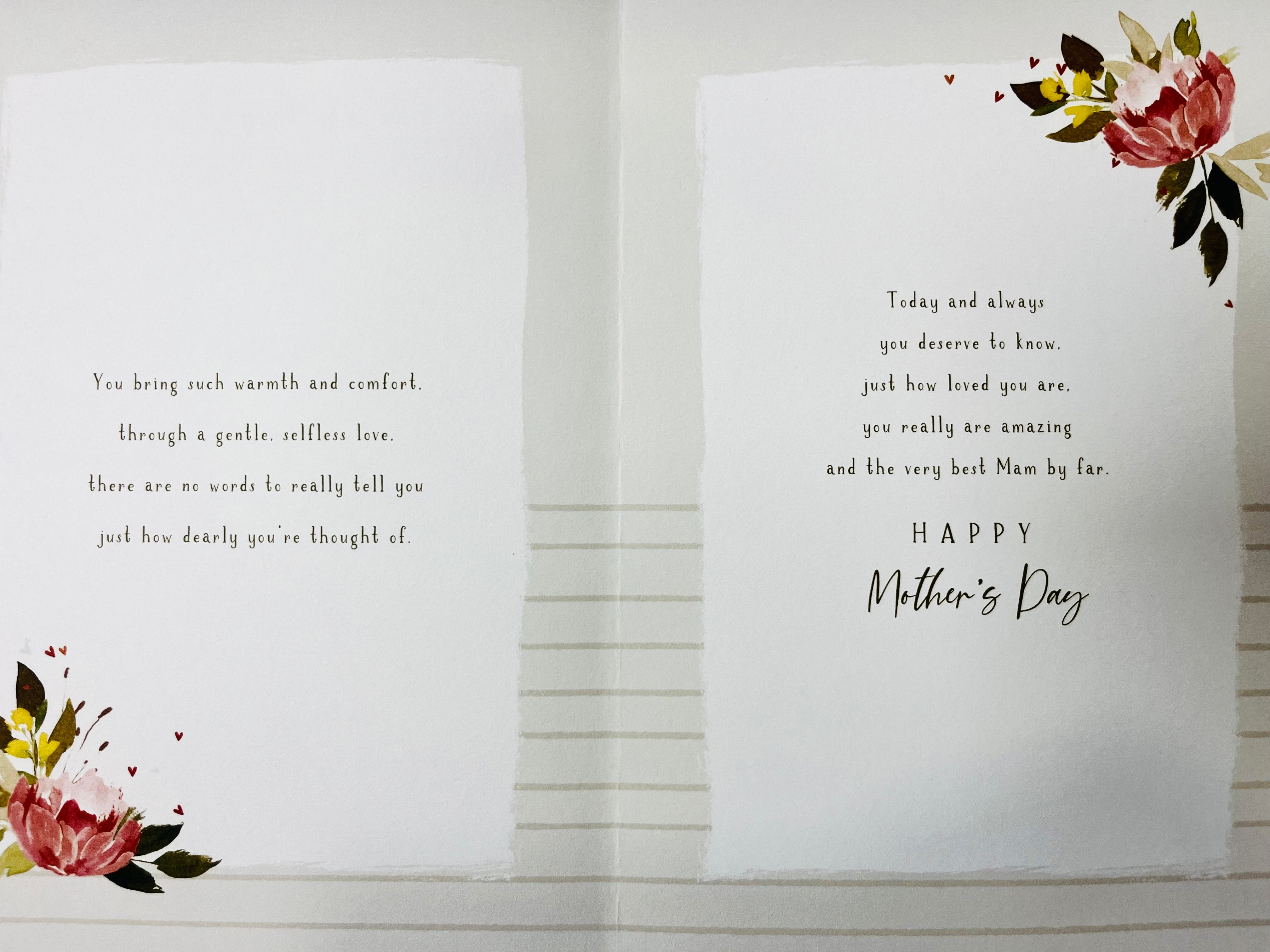 To Mam on Mothers Day Card