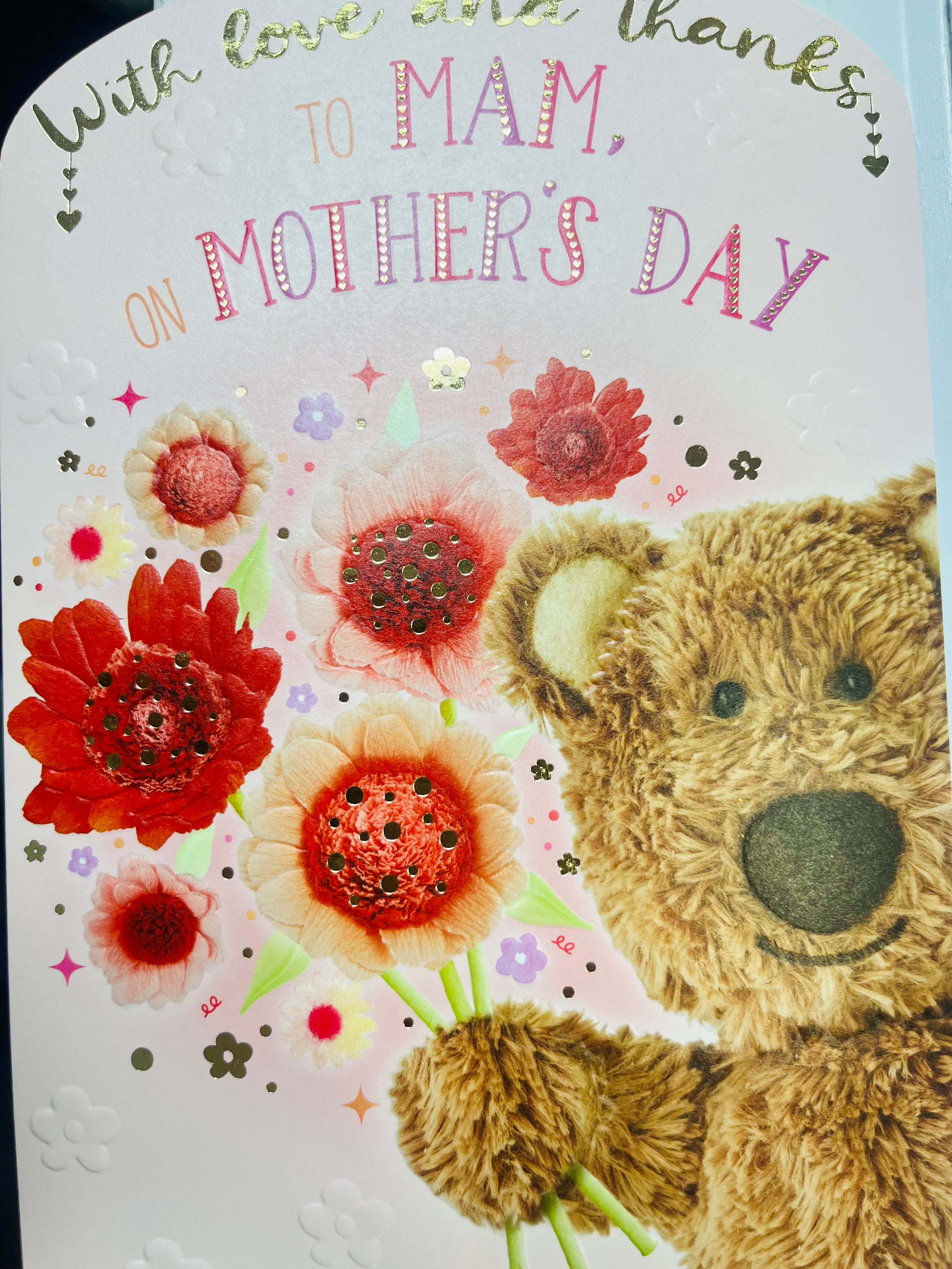 To Mam on Mothers Day Card