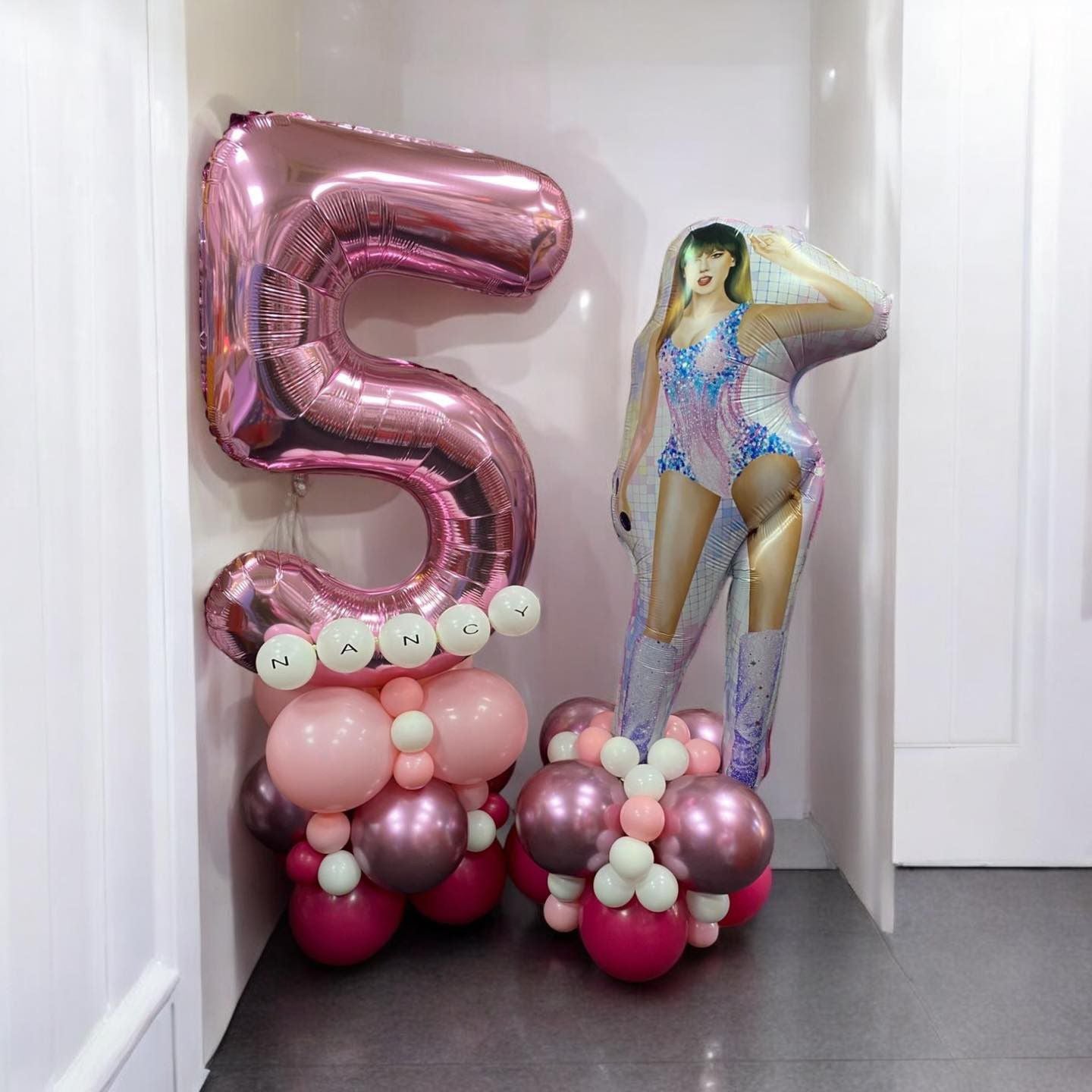 Character Balloon Displays. Taylor Swift Balloons