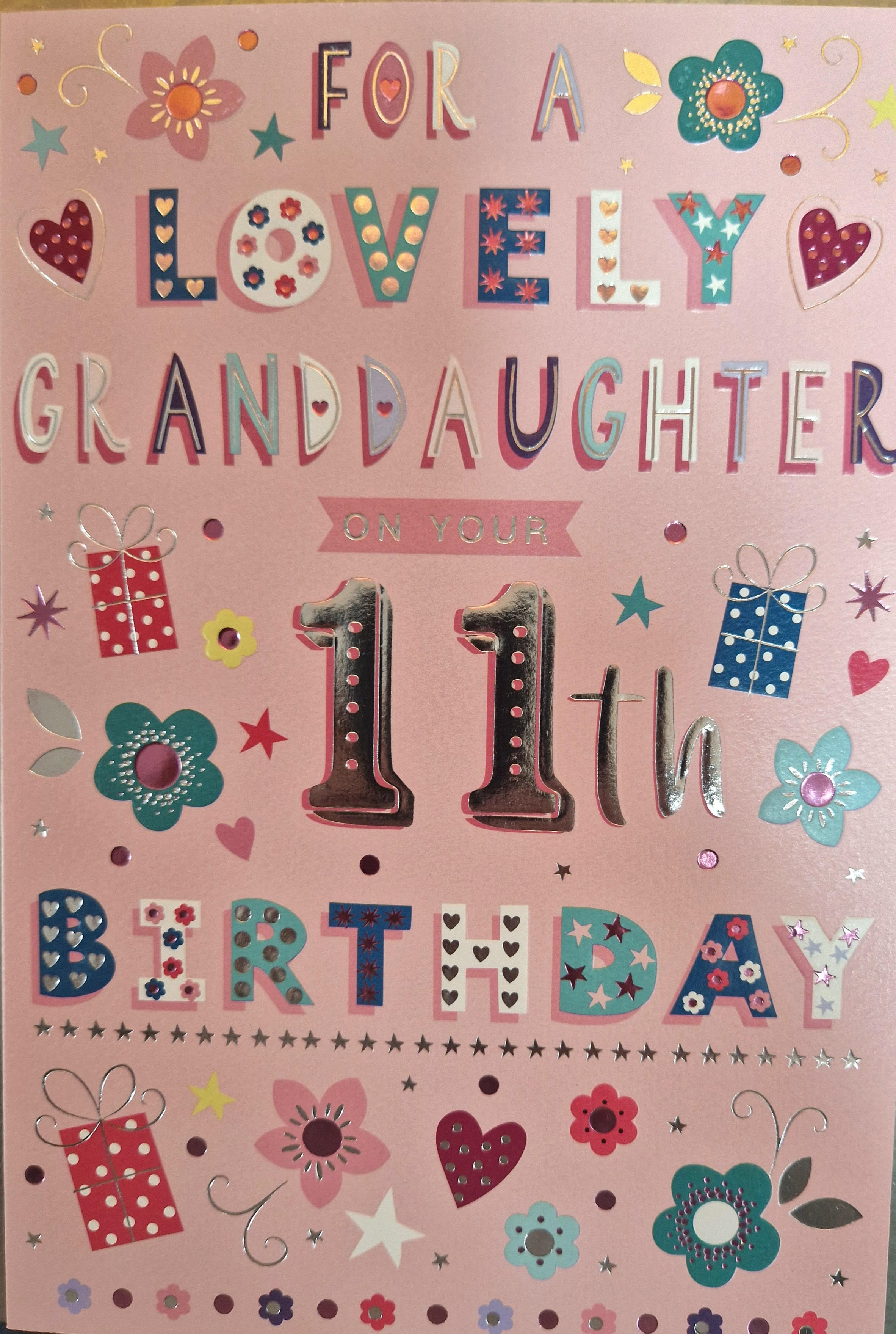 Granddaughter 11th Birthday Card