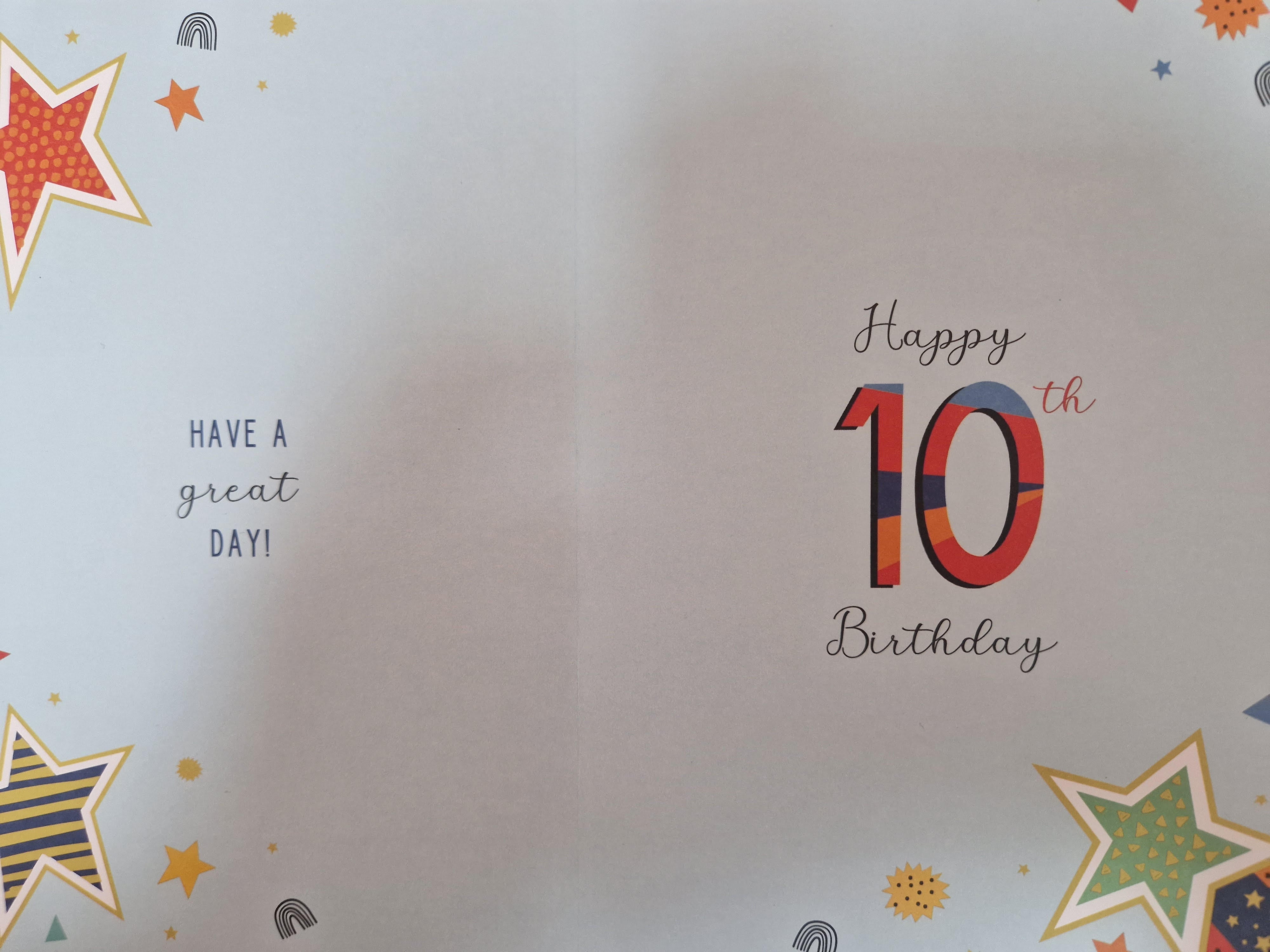 Great Grandson 10th Birthday Card