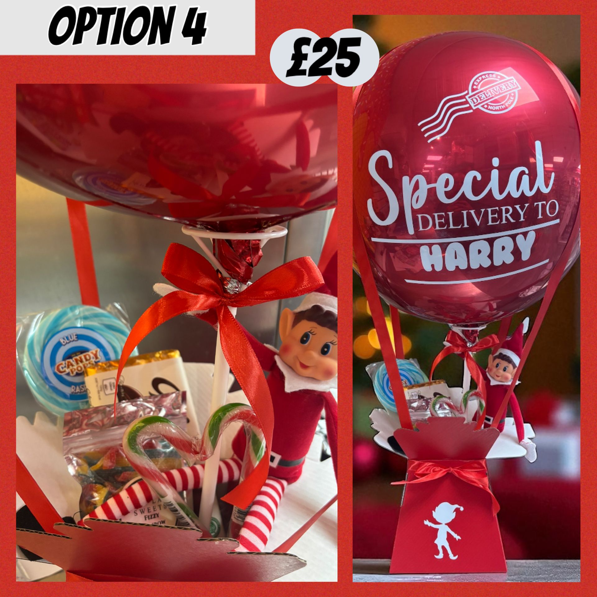 Personalised Elf in a Balloon