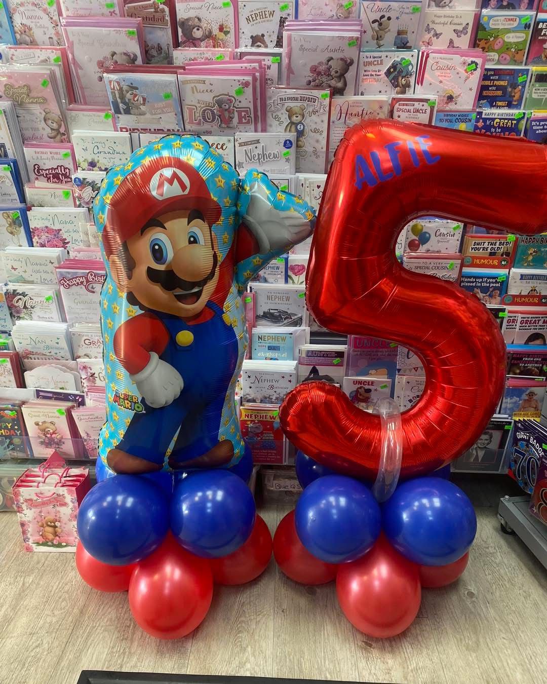 Character Balloon Displays. Super Mario Balloons