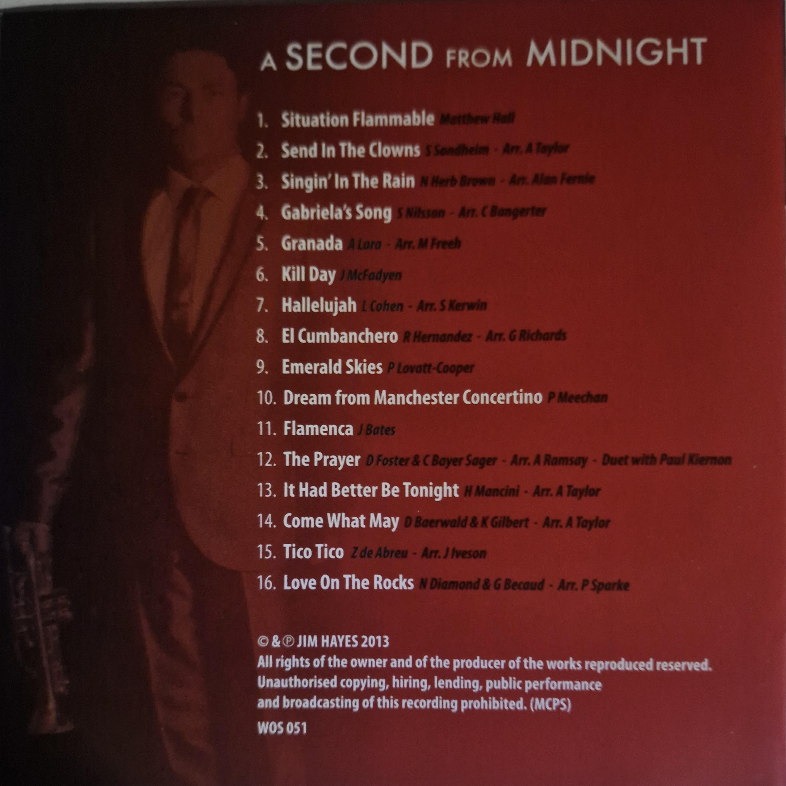 Jim Hayes (Cornet) Solo Cd "A Second From Midnight".