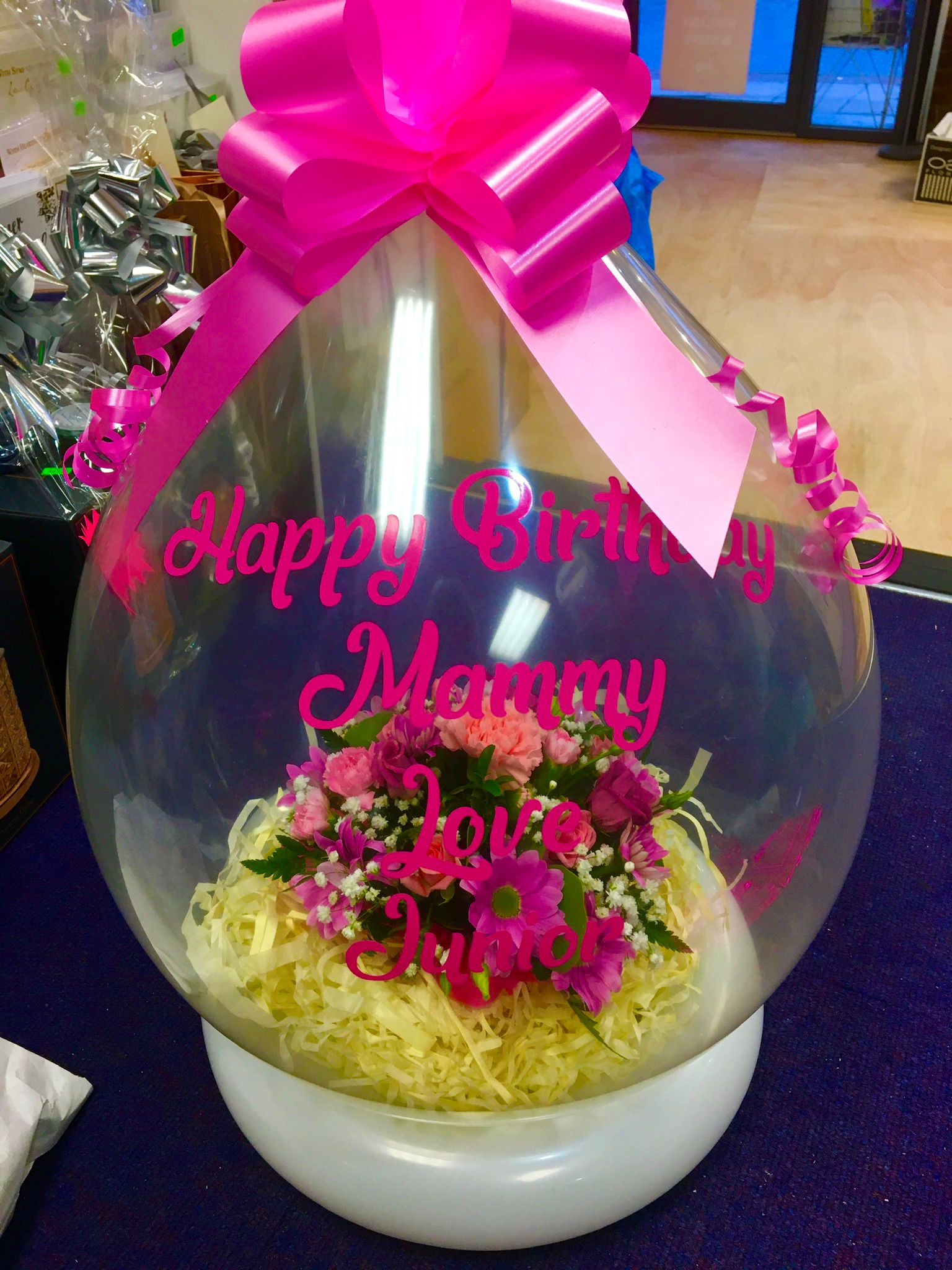 Stuffing Balloons. Flowers in a Balloon- Personalised