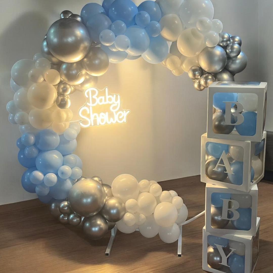 Baby Shower Hoop with Baby Boxes