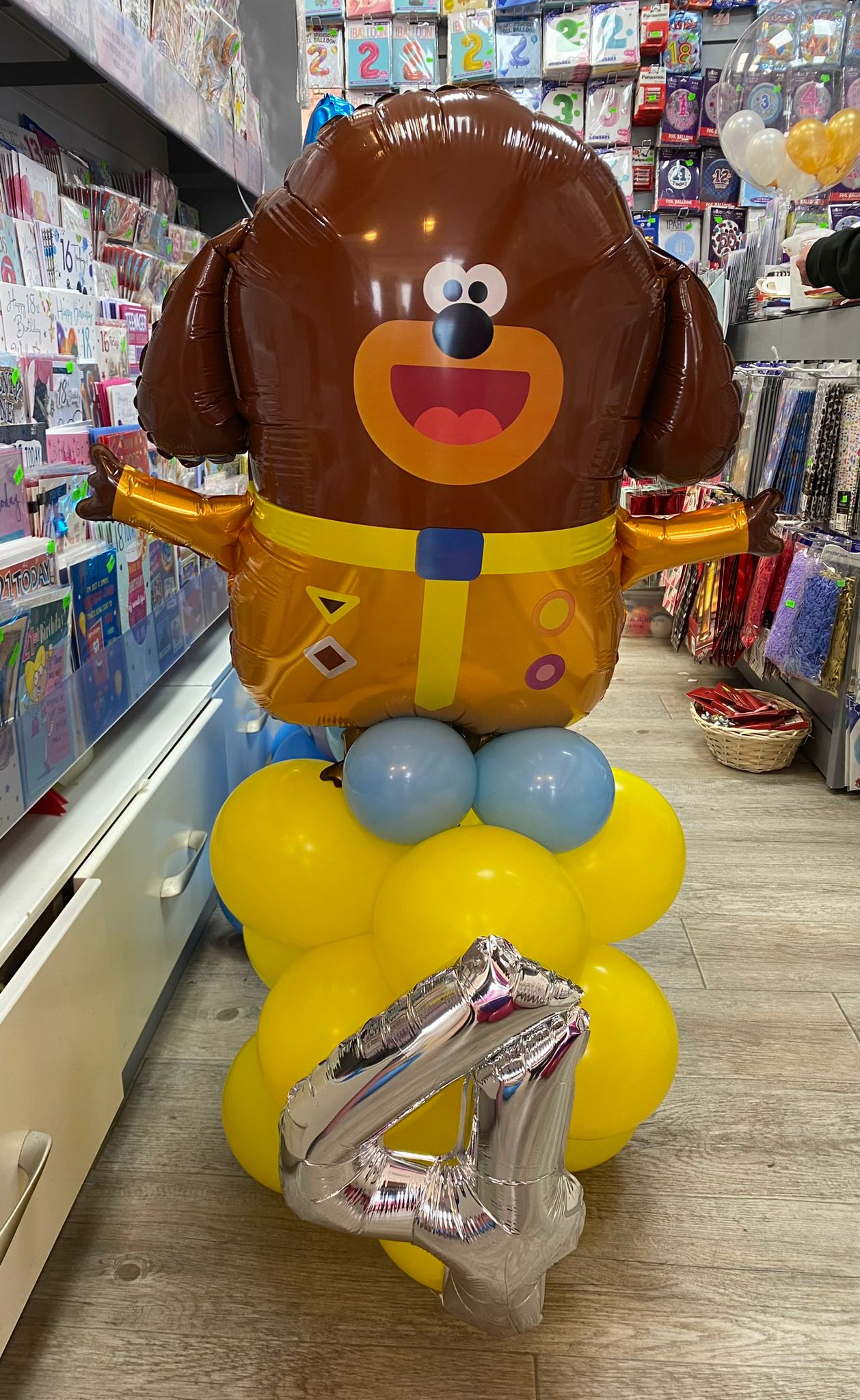 Character Balloon Displays. Hey Duggie Balloons
