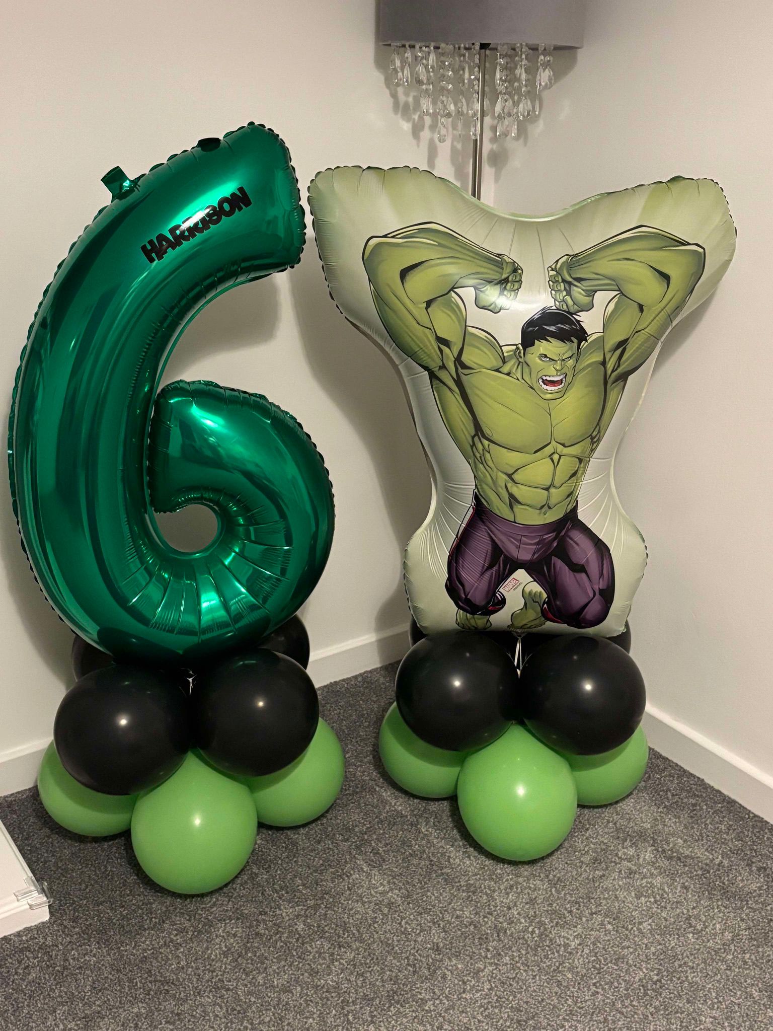 Character Balloon Displays. Hulk Balloons