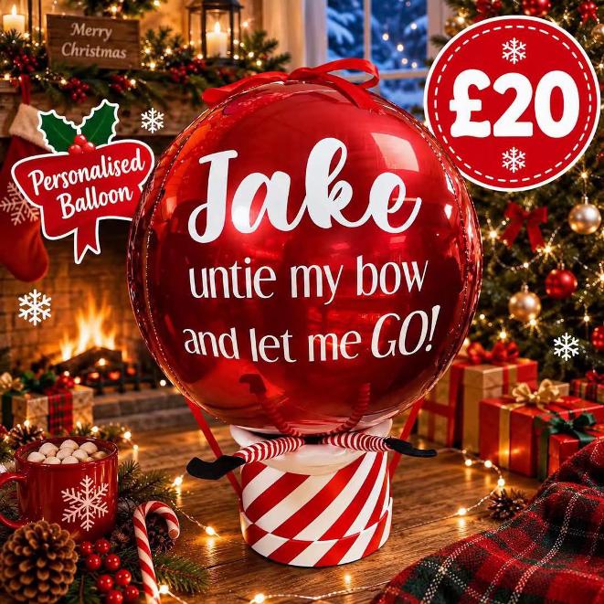 Personalised helium filled Orbz Balloon