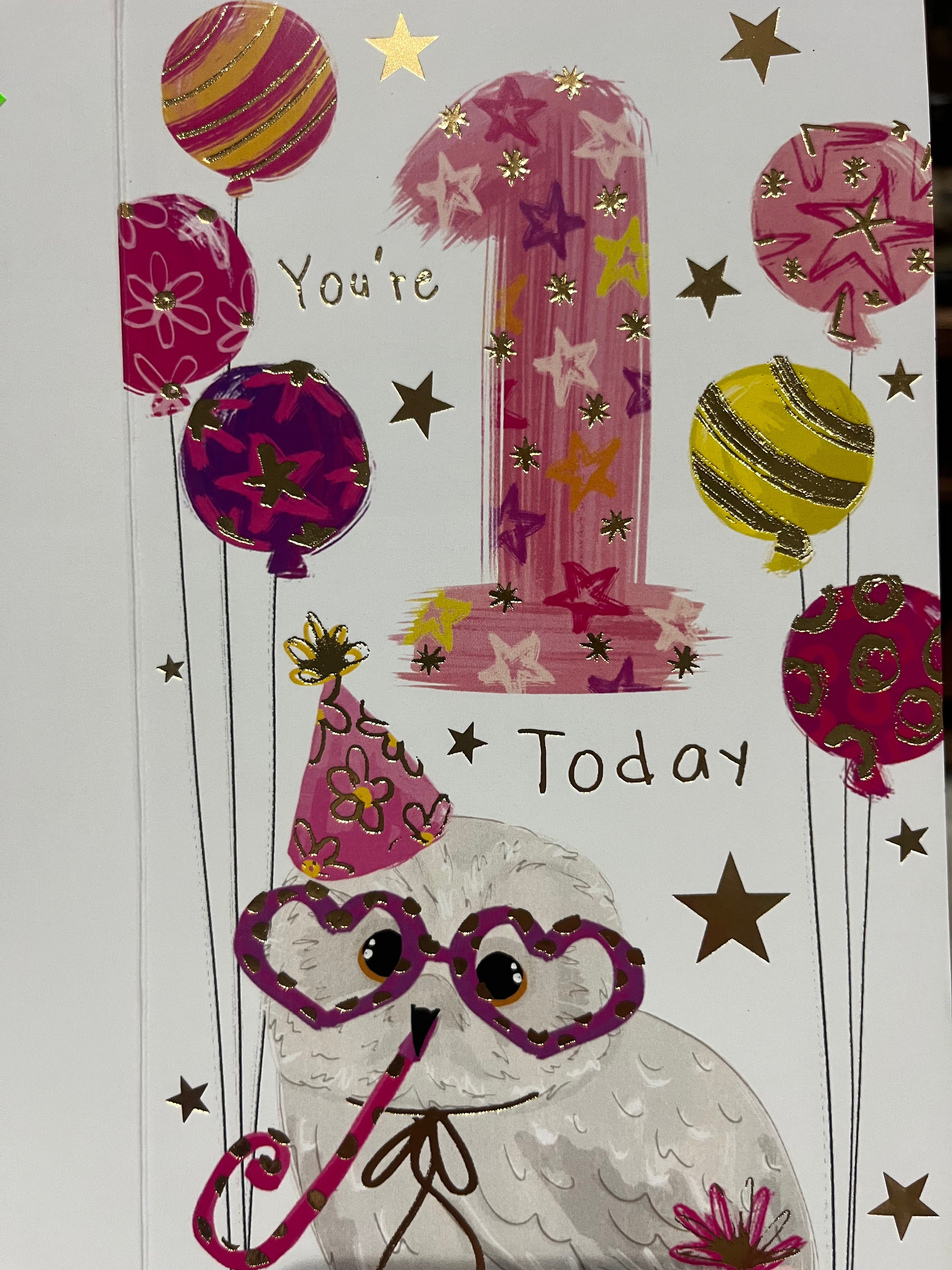 Age 1 Female Birthday Card