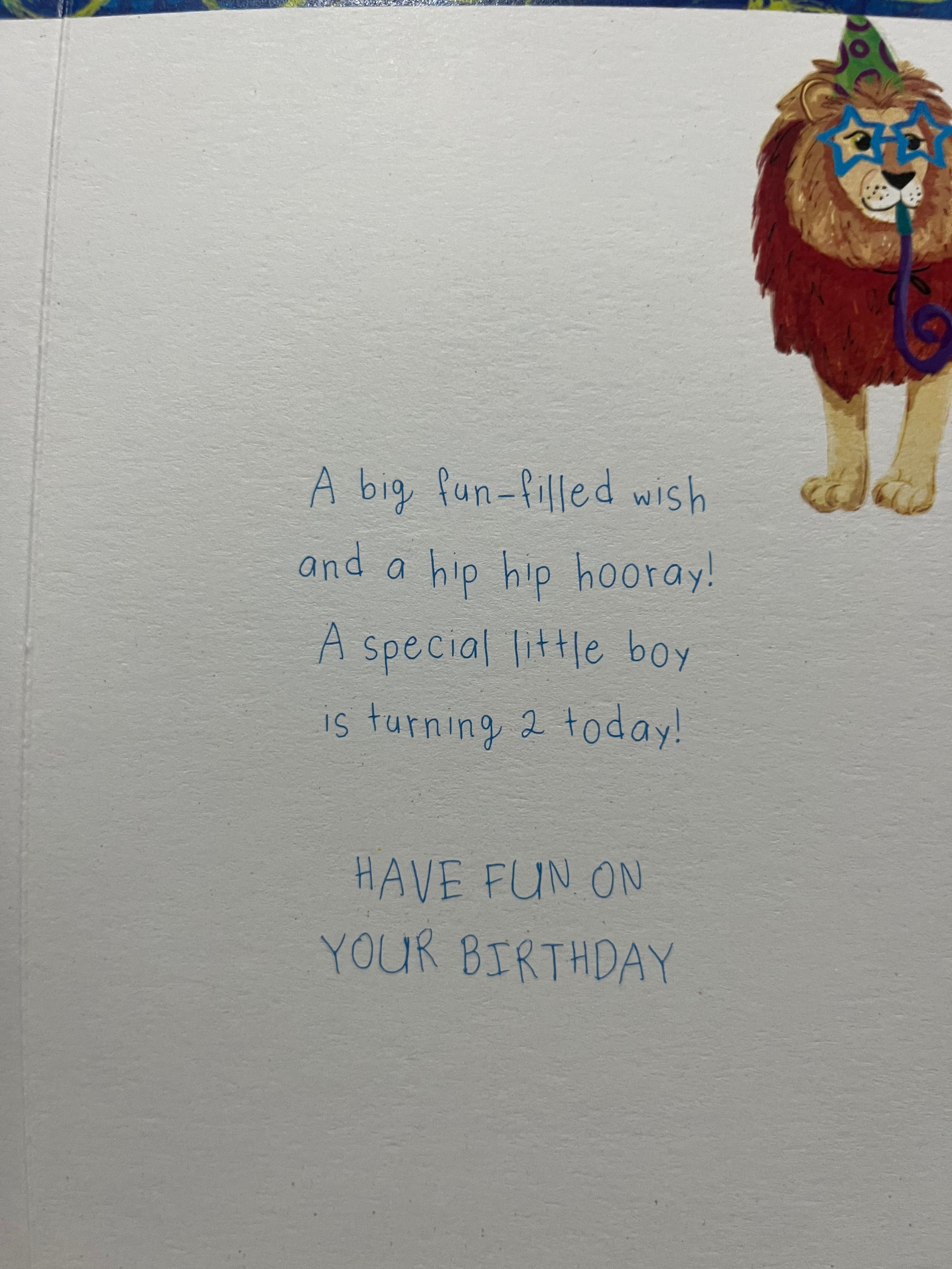 Age 2 Male Birthday Card