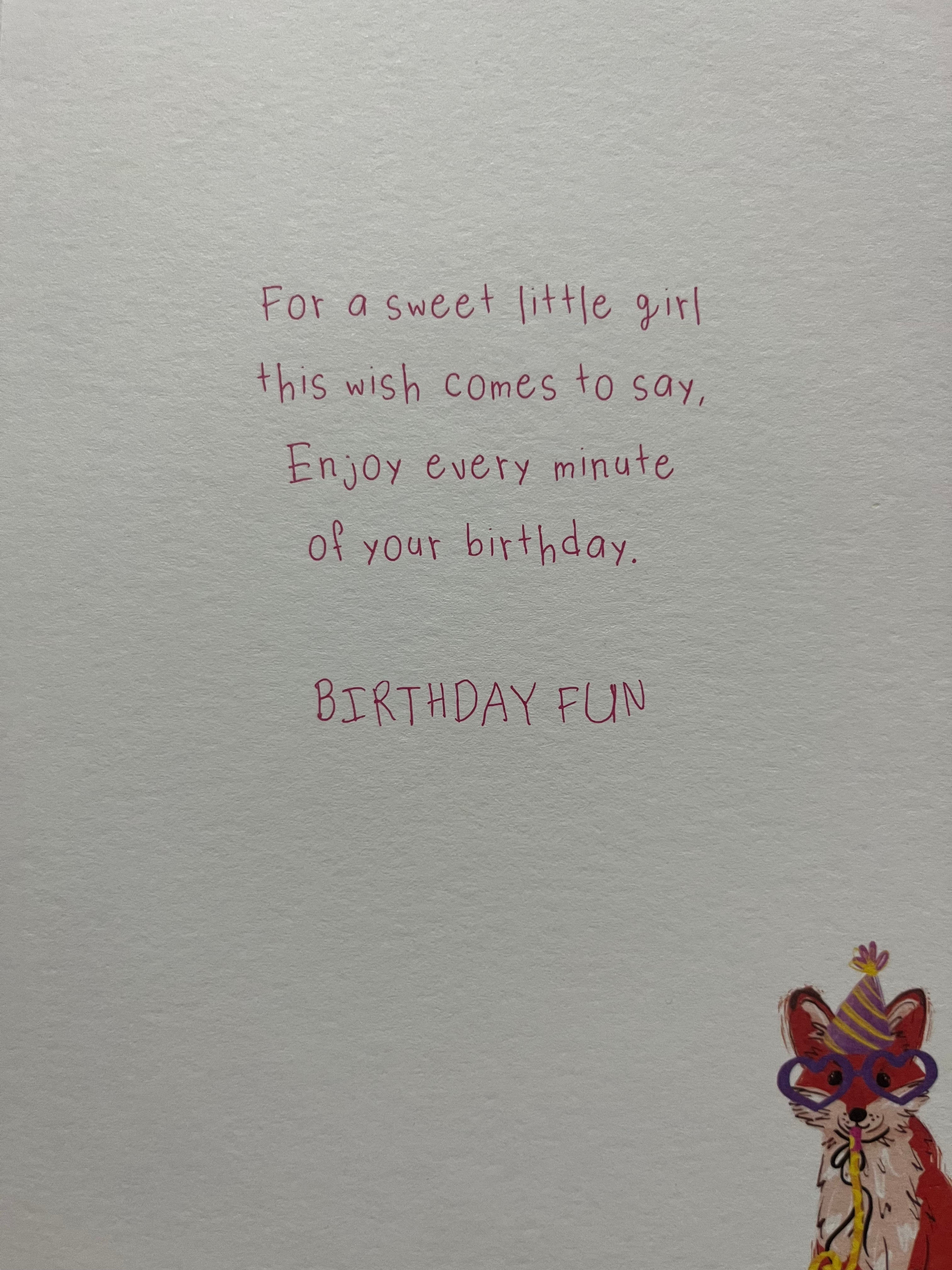 Age 4 Female Birthday Card