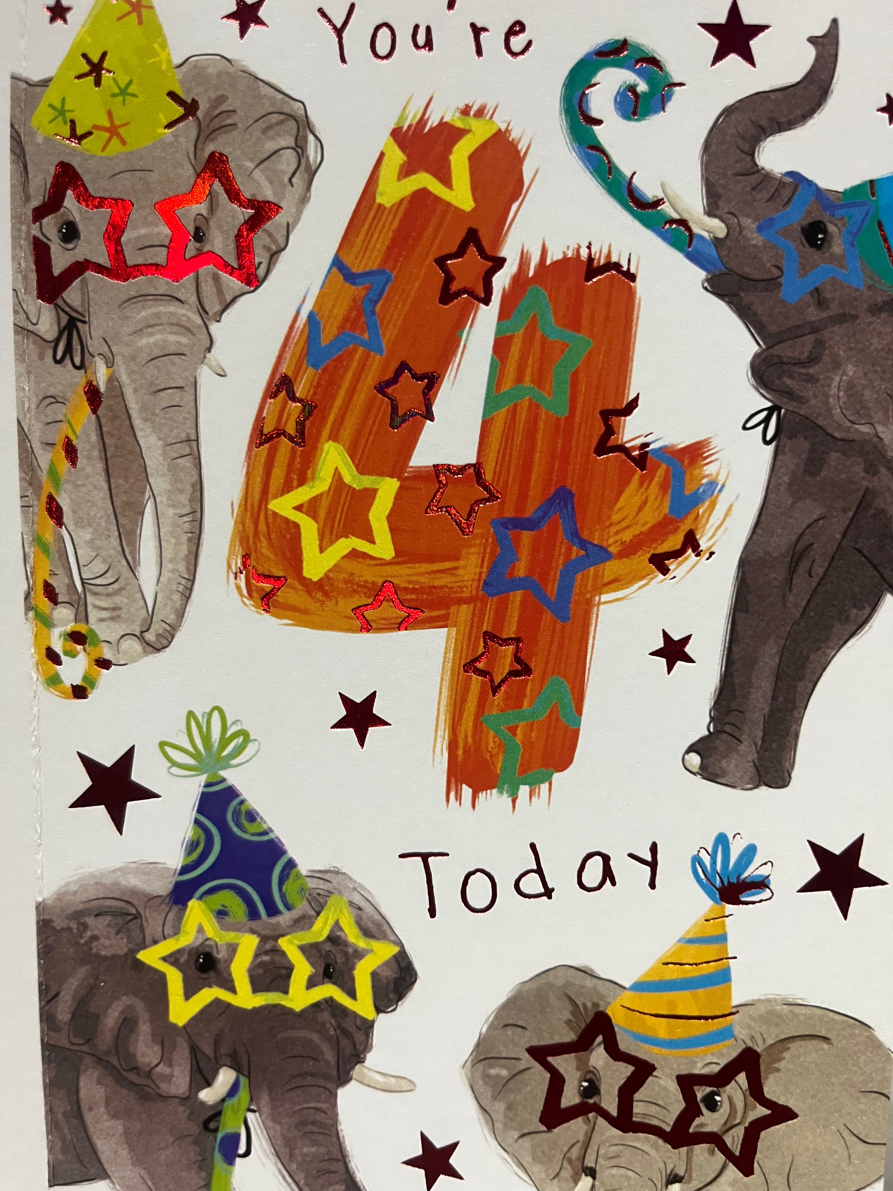 Age 4 Male Birthday Card