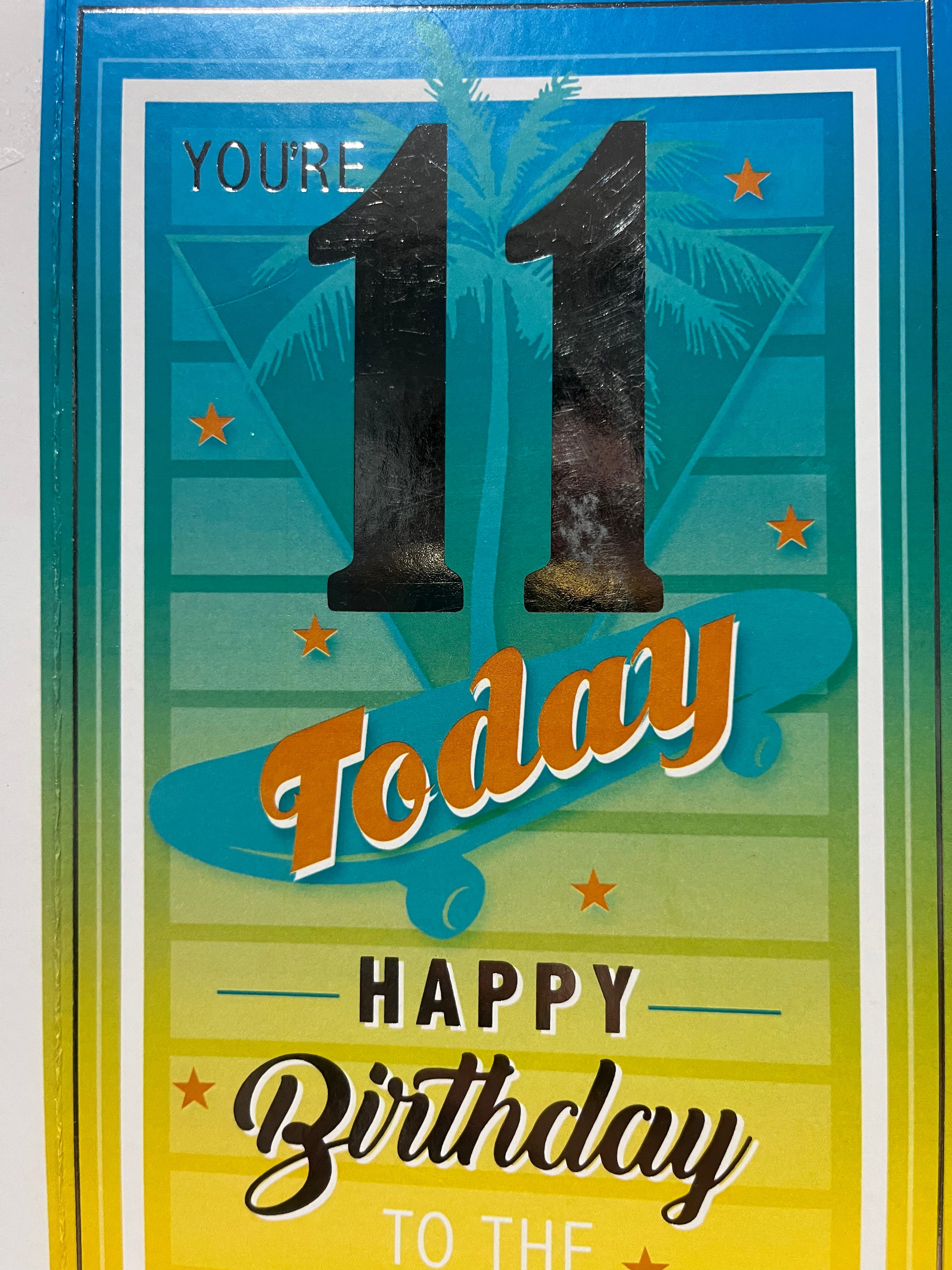 Age 11 Male Birthday Card