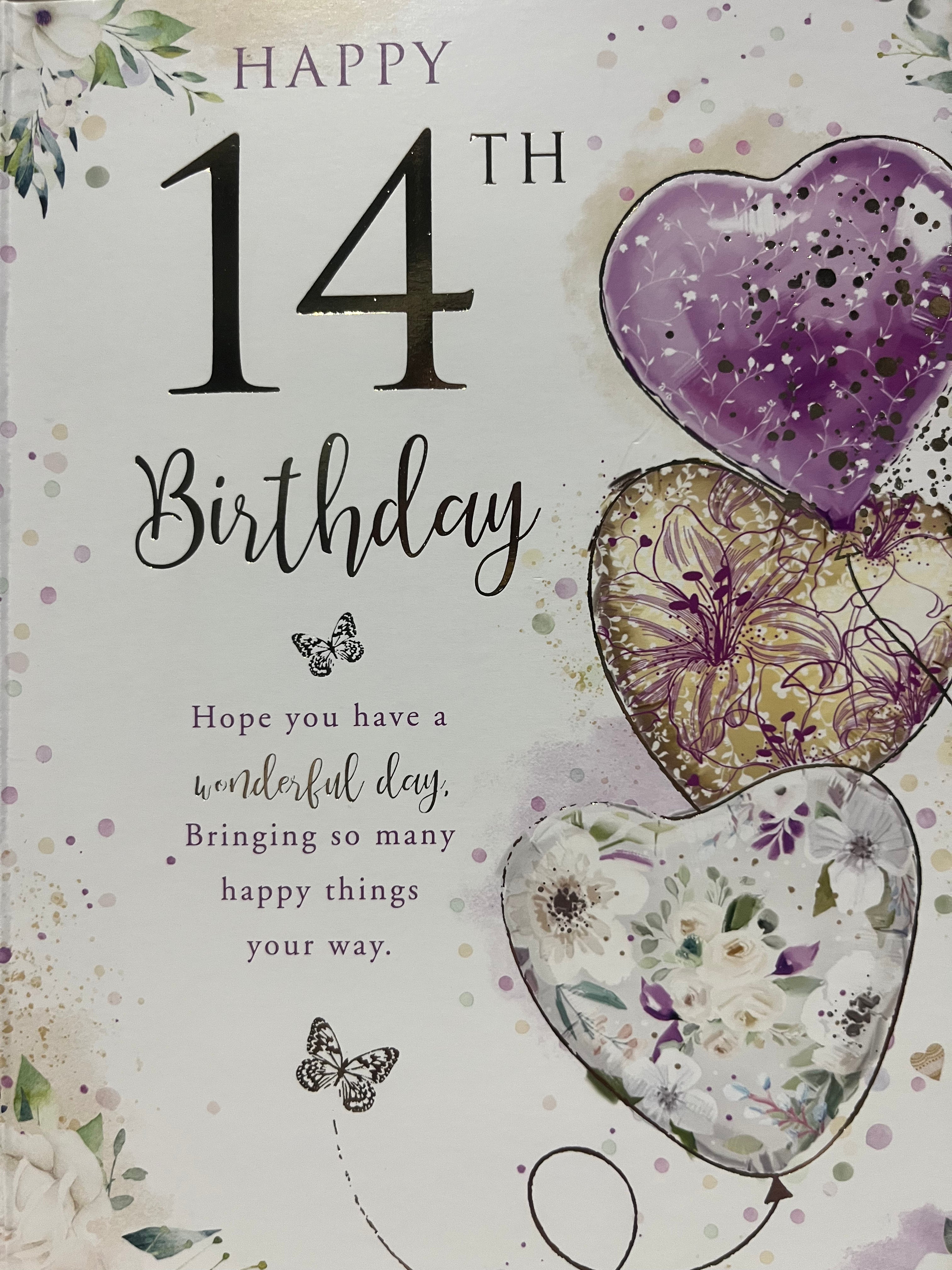 Age 14 Female Birthday Card